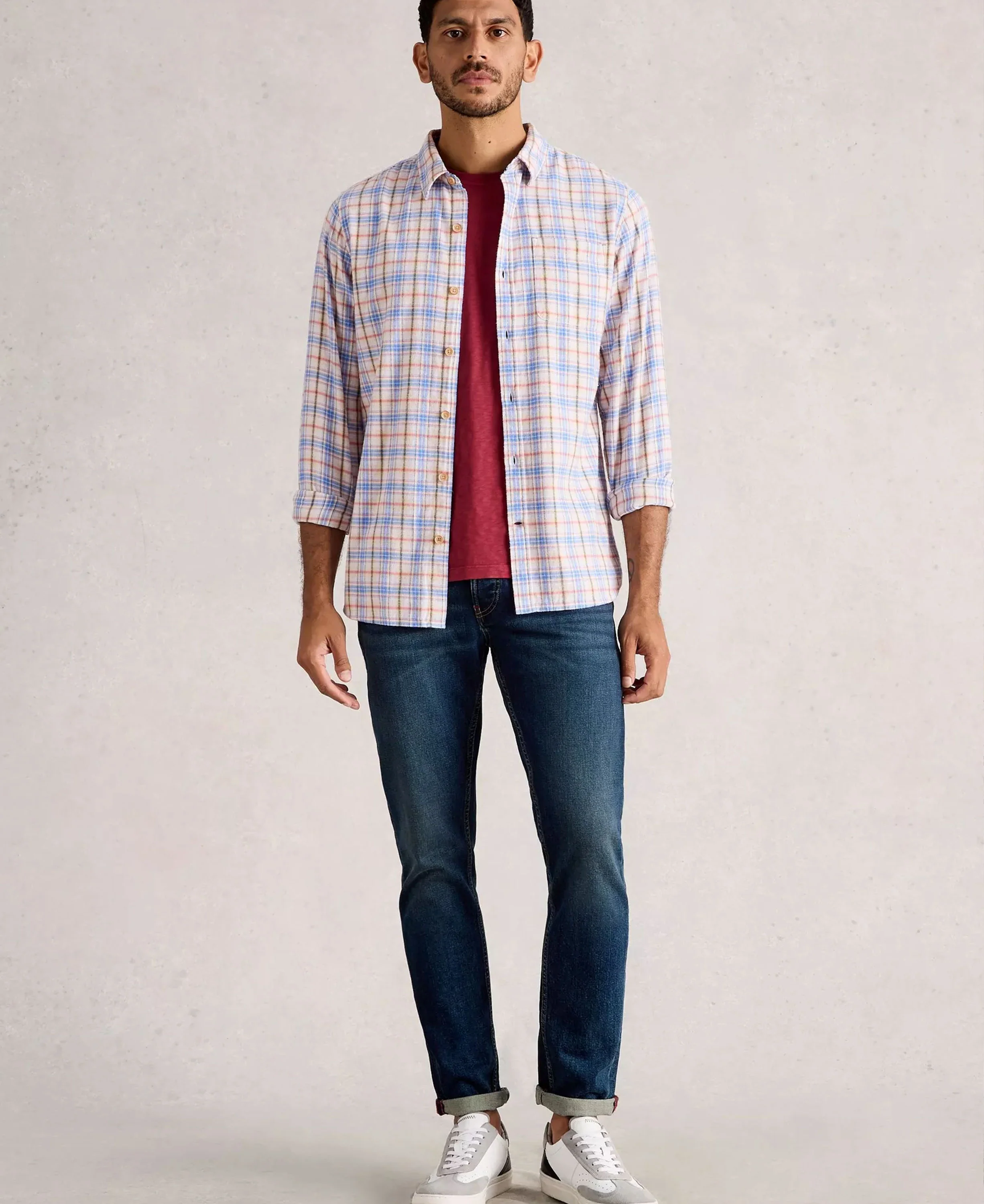 Oakham Multi Check Shirt - Natural Multi - Image 4