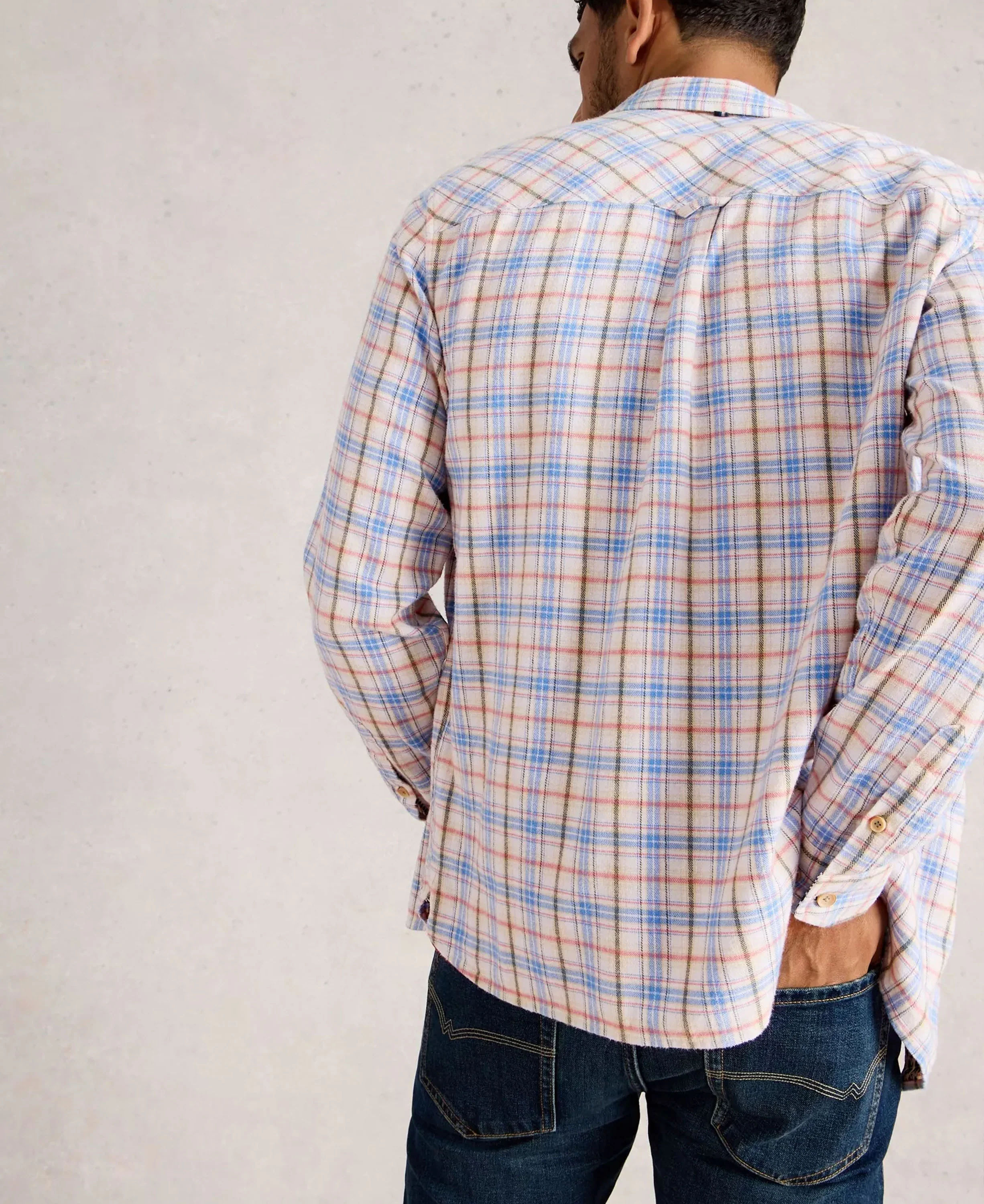 Oakham Multi Check Shirt - Natural Multi - Image 5