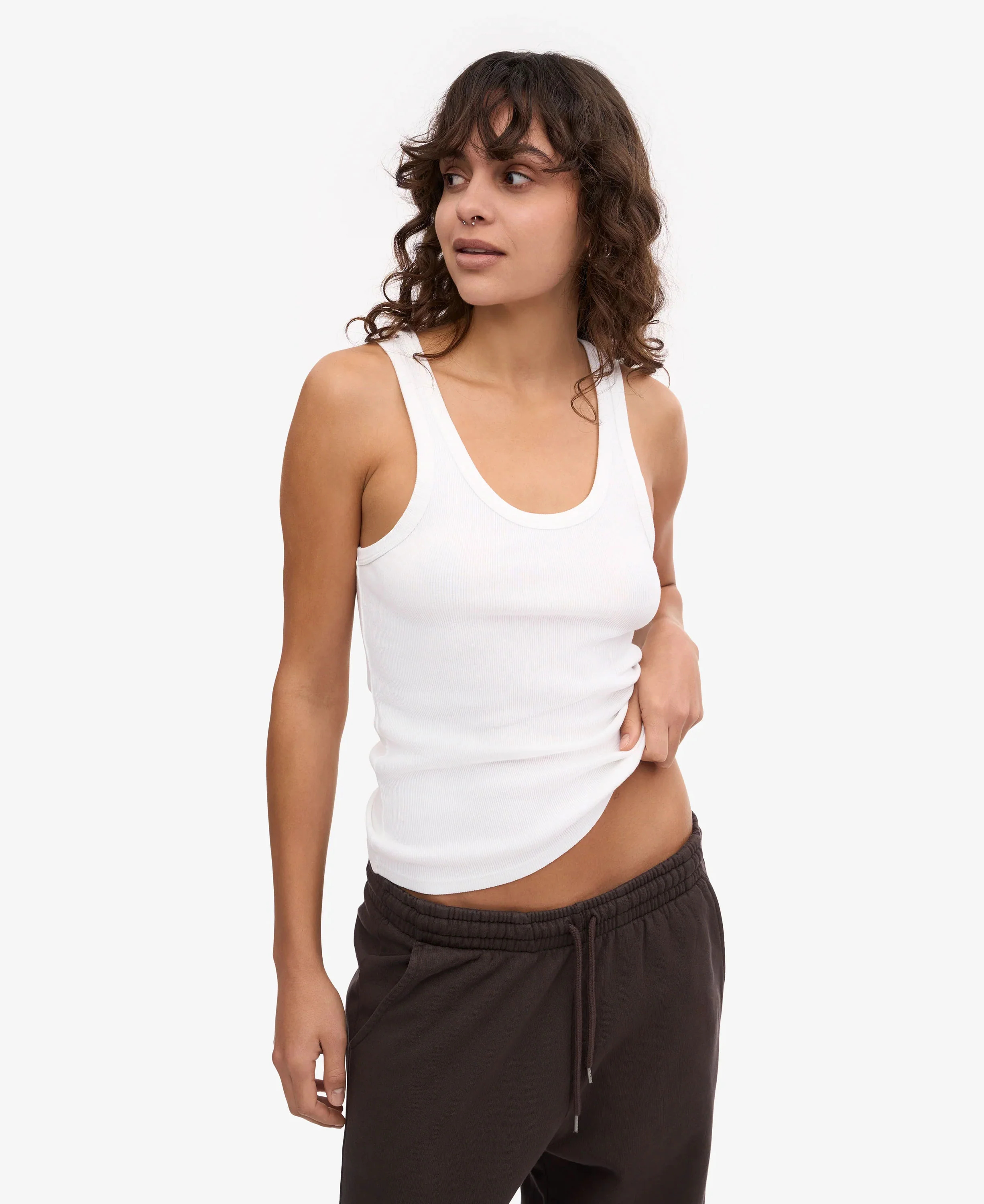 Organic Rib Tank Top - Optical White - Image 6