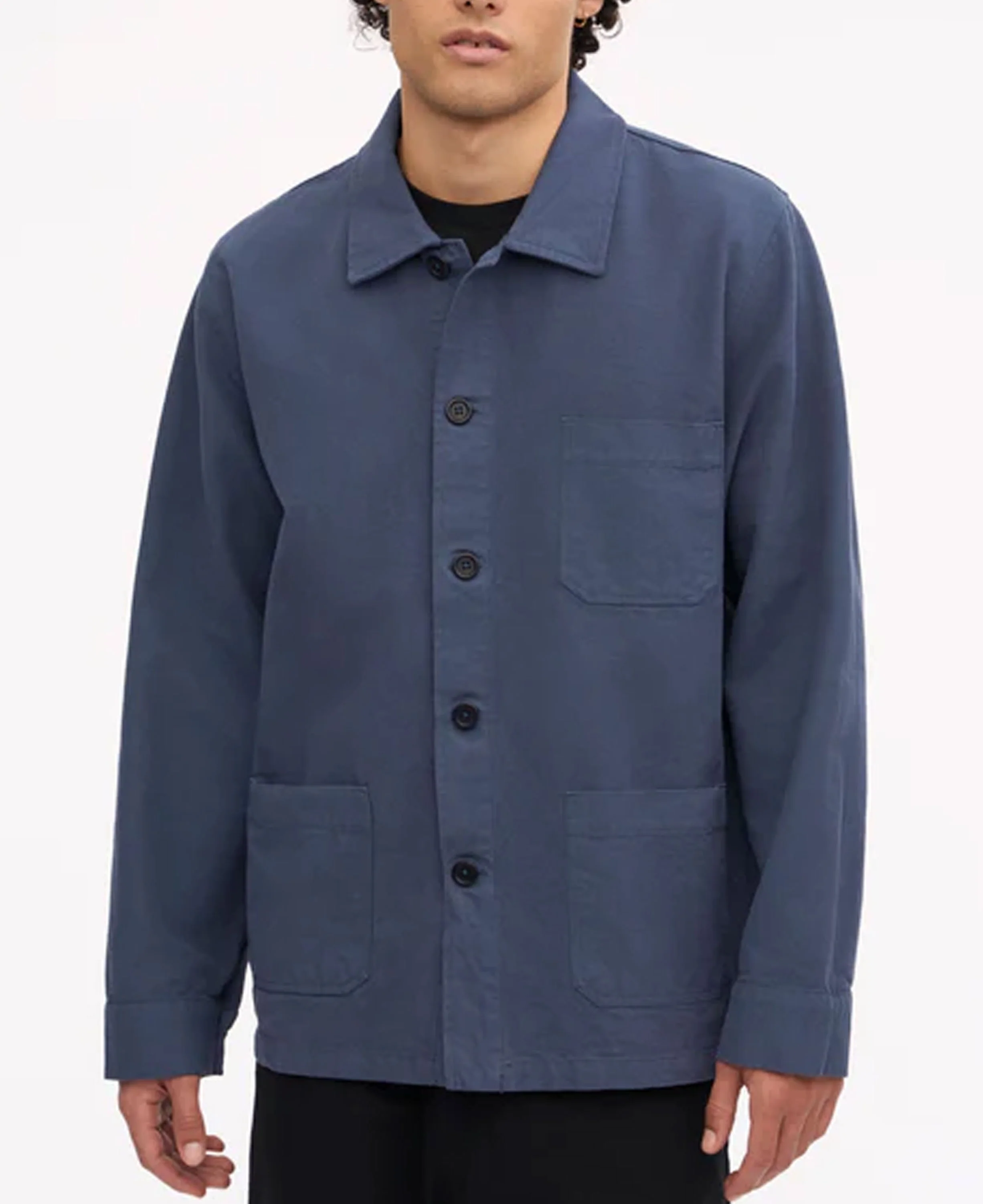 Organic Workwear Jacket - Petrol Blue - Image 2