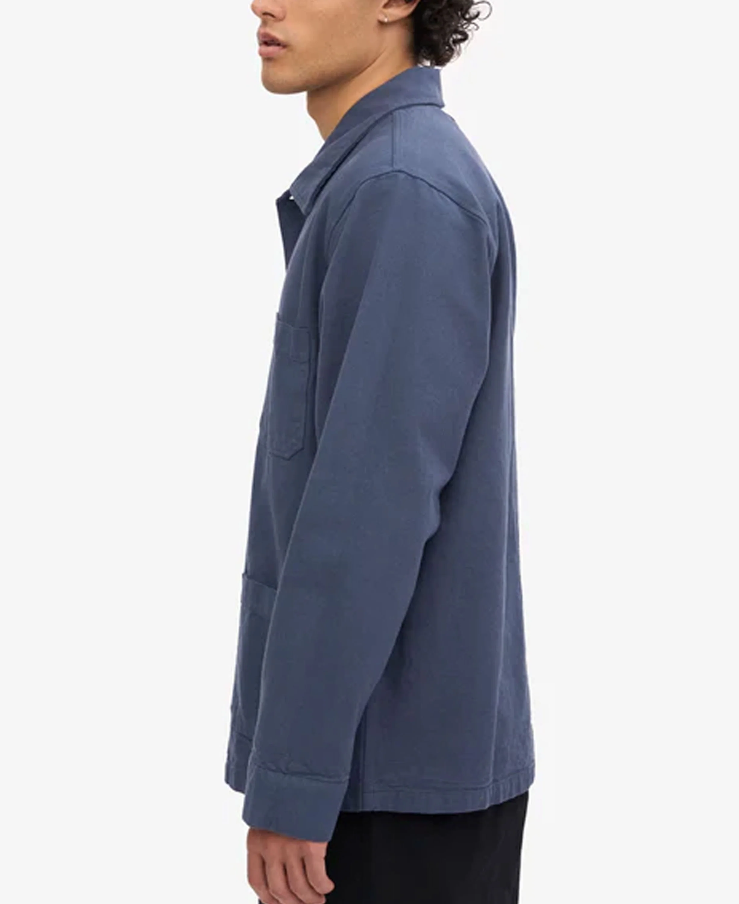 Organic Workwear Jacket - Petrol Blue - Image 3
