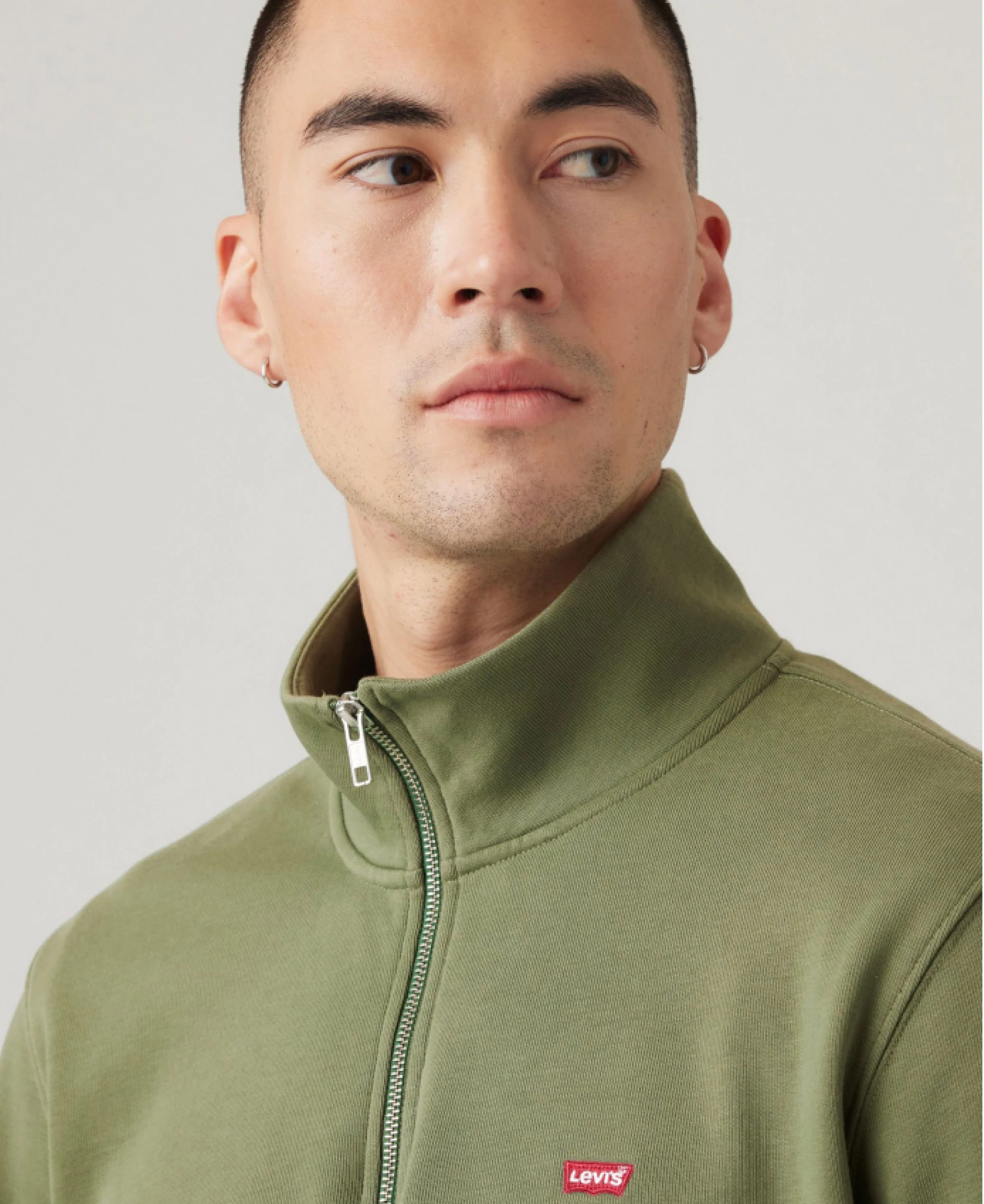 Original Housemark 1/4 Zip Pullover - Moss Olive - Image 6