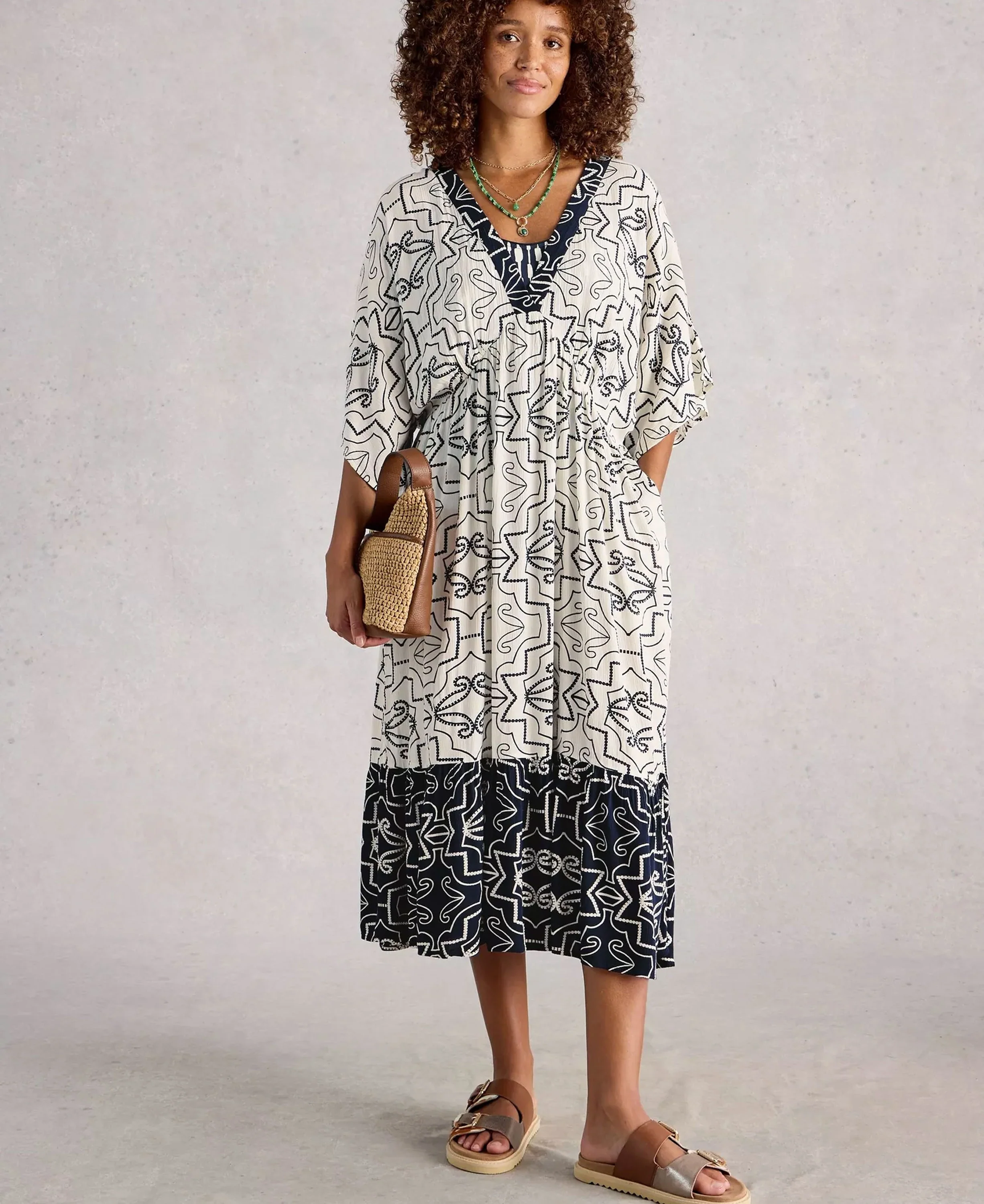 Otterley Beach Dress - Ivory Print - Image 2