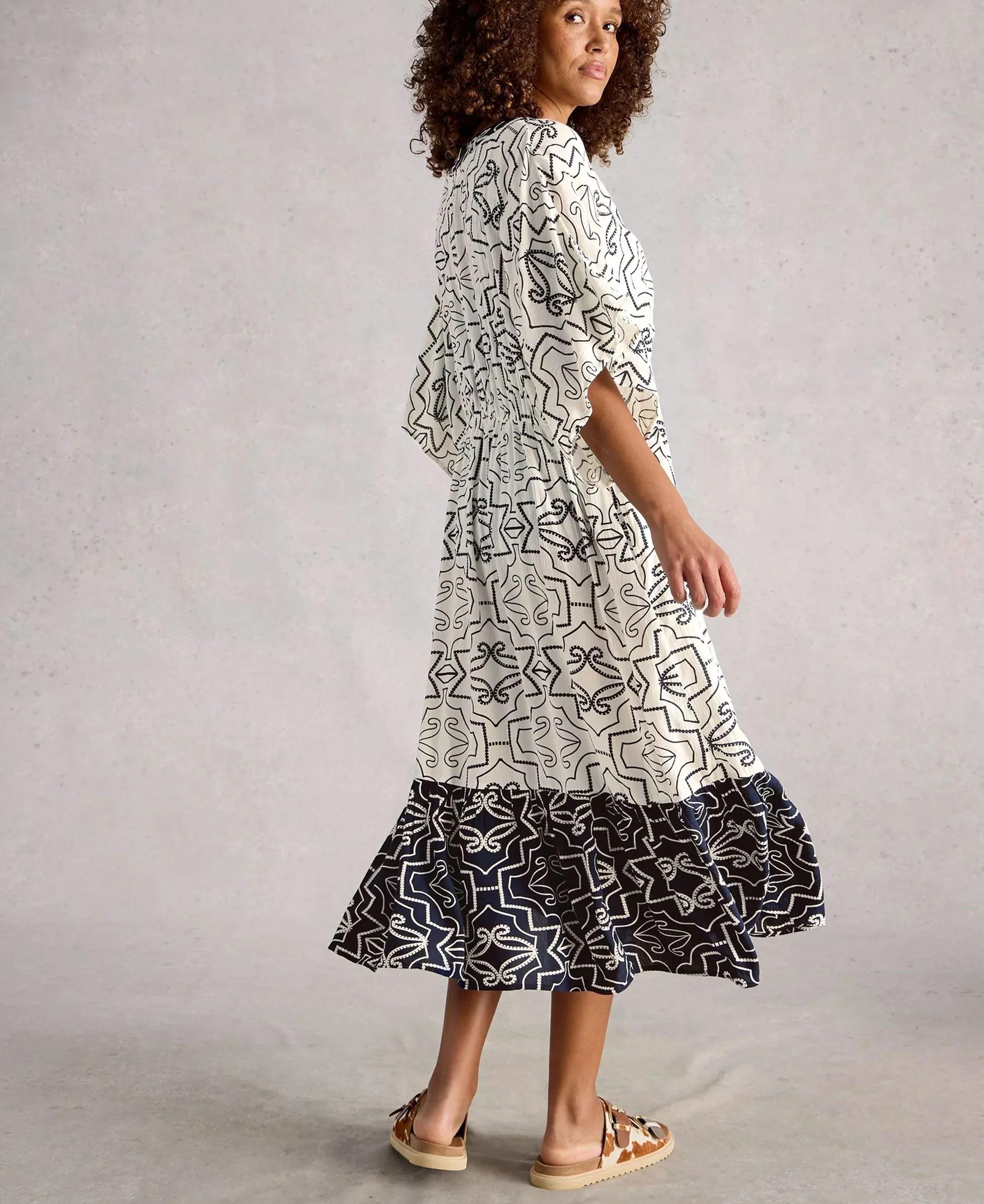 Otterley Beach Dress - Ivory Print - Image 3