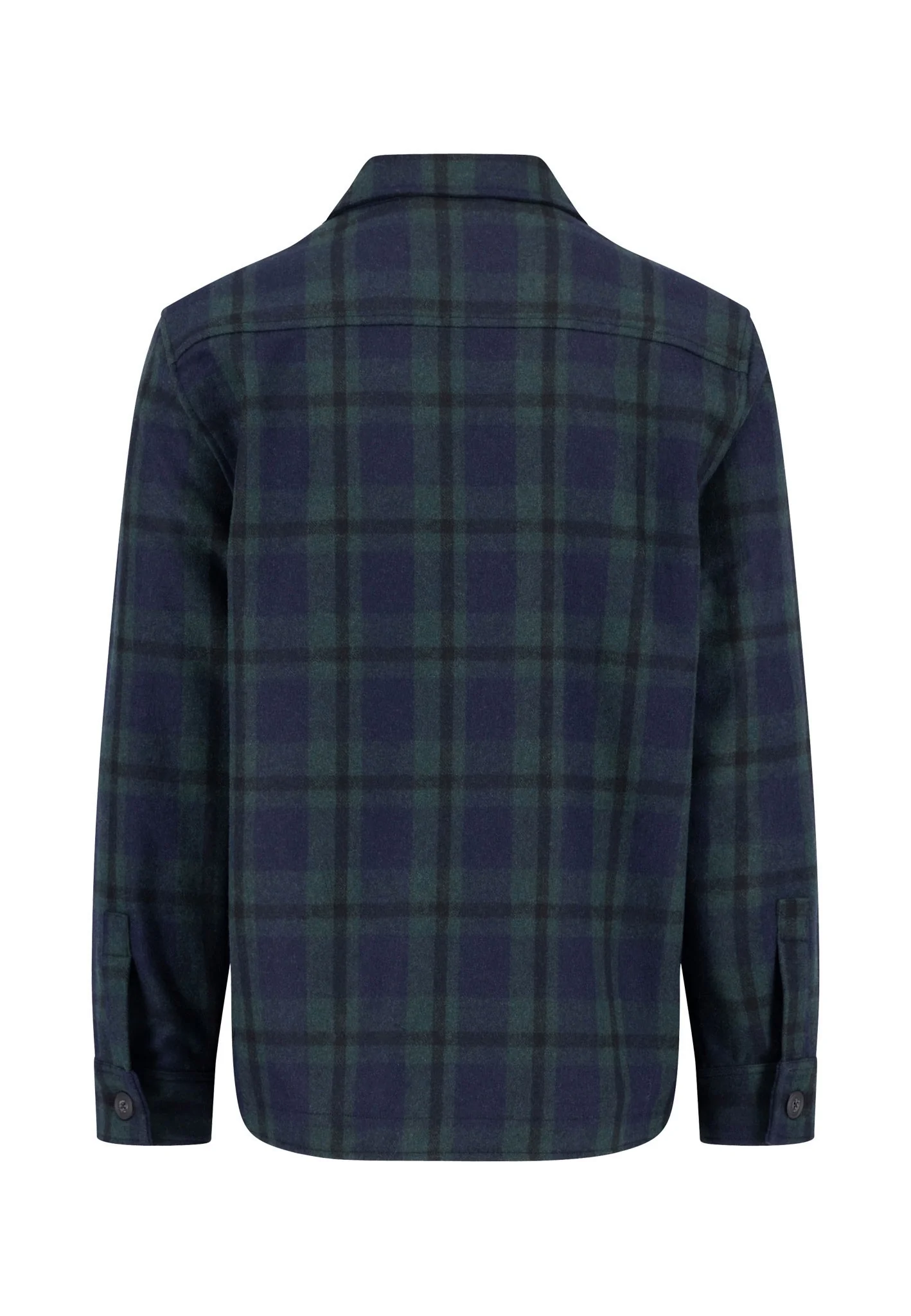Checked Overshirt - Dark Navy - Image 2