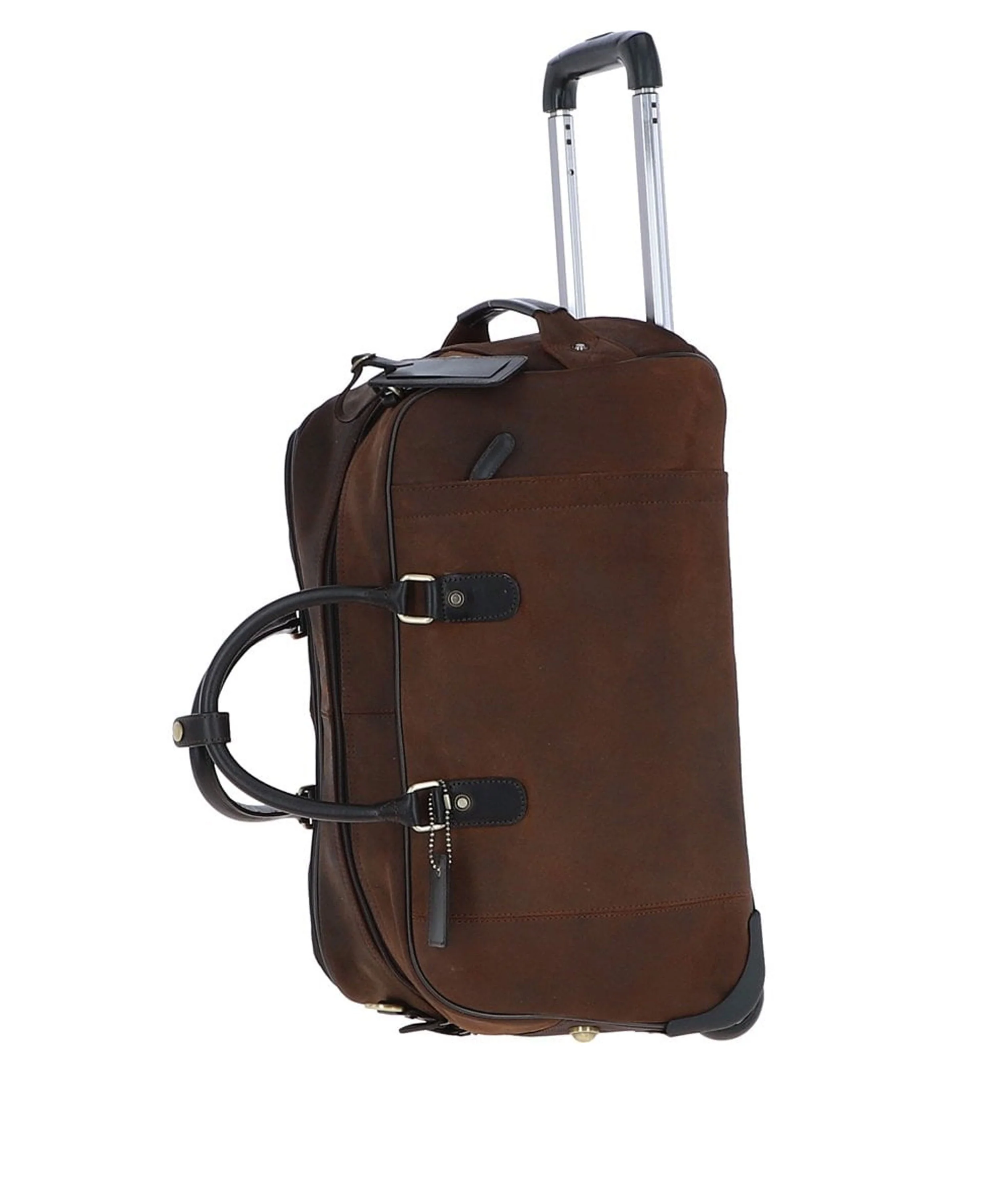 Oxford Adrian Wheeled Travel Holdall - Mud Brown - Image 3