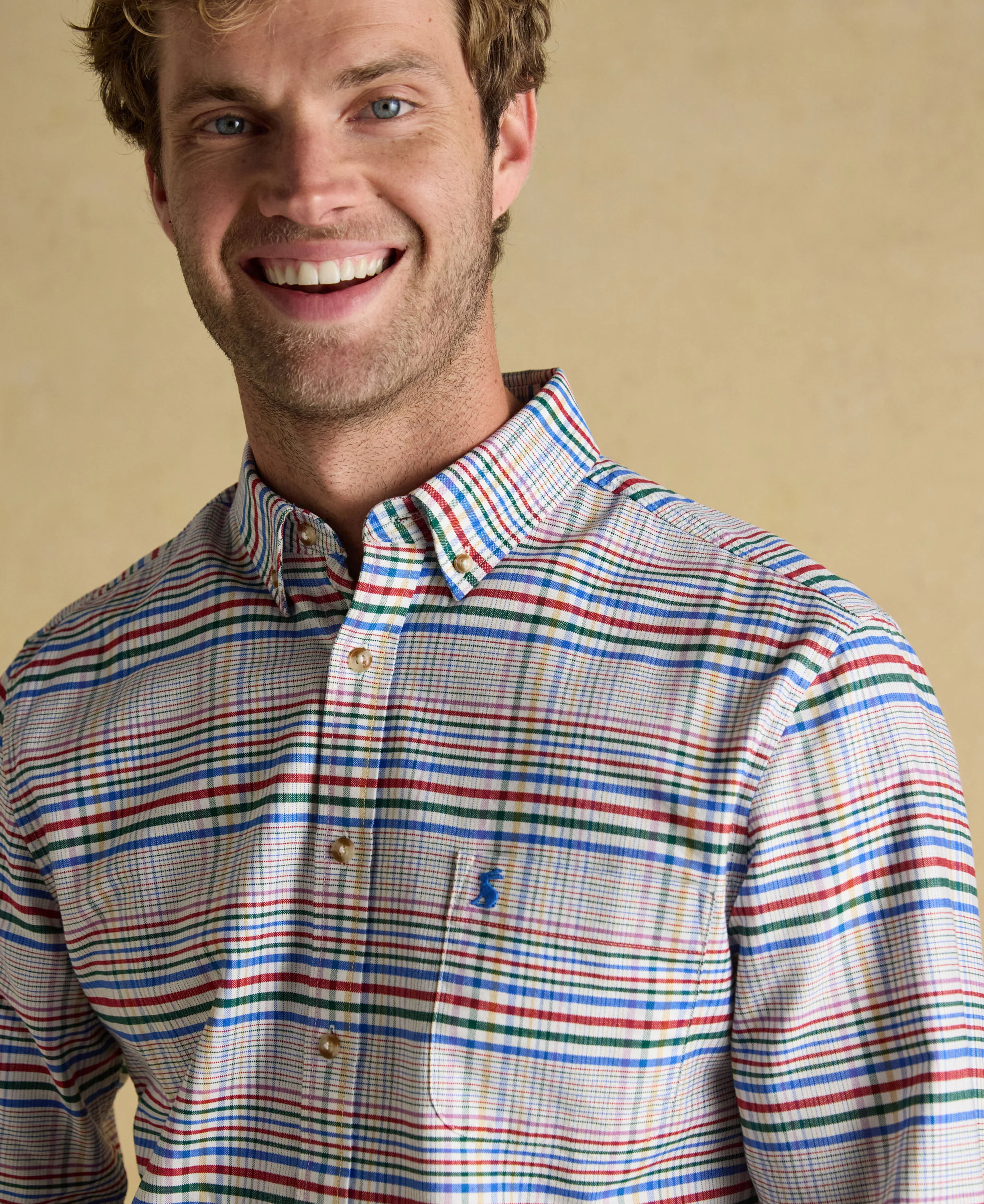 Oxford Check Cotton Shirt - Multi - Image 4