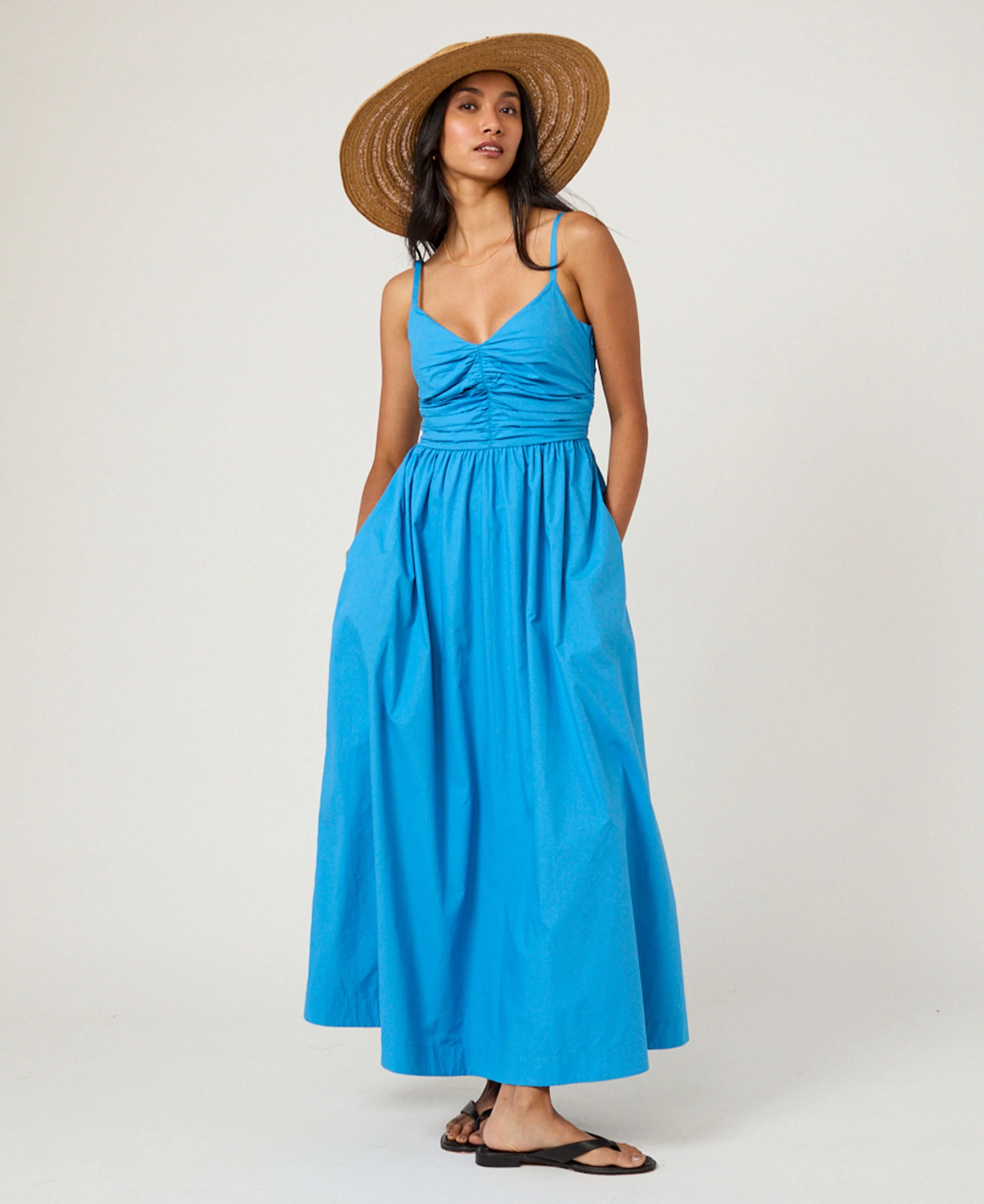 Paige Midi Dress - Blue