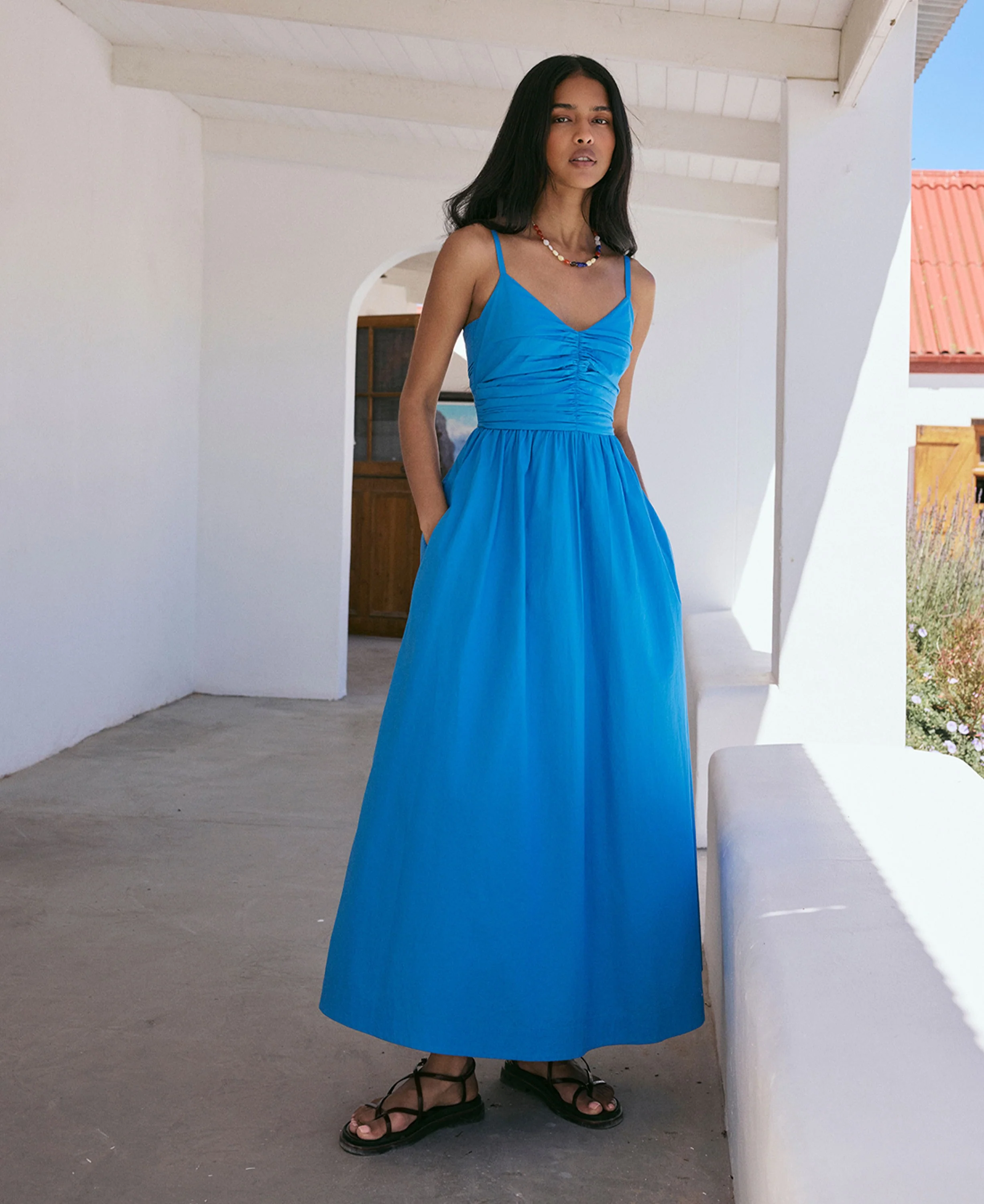 Paige Midi Dress - Blue - Image 6