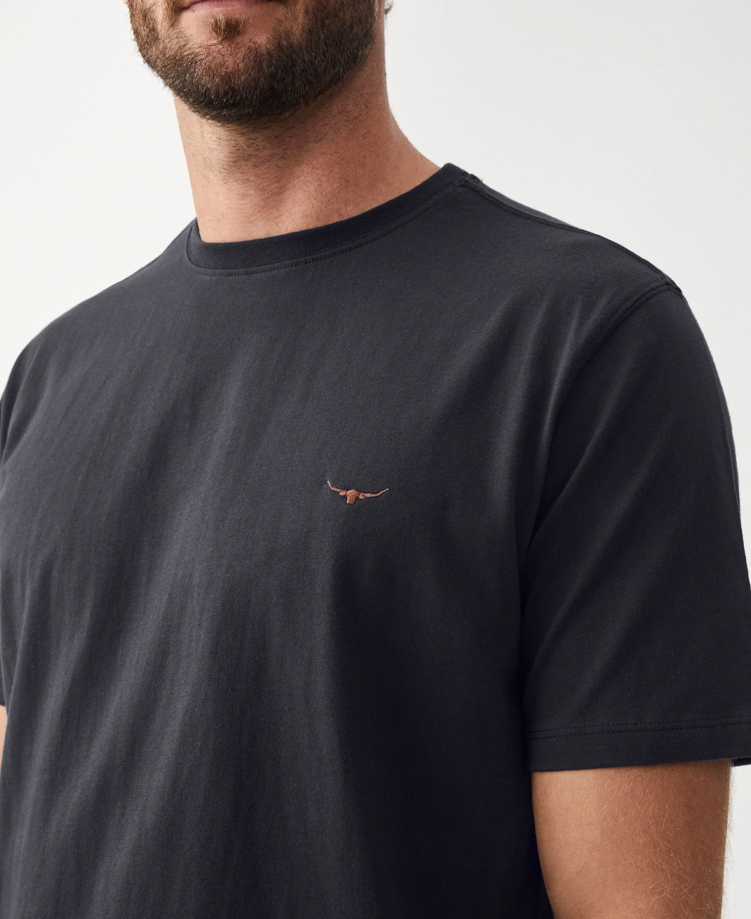 Parson T Shirt - Navy/Chestnut - Image 6