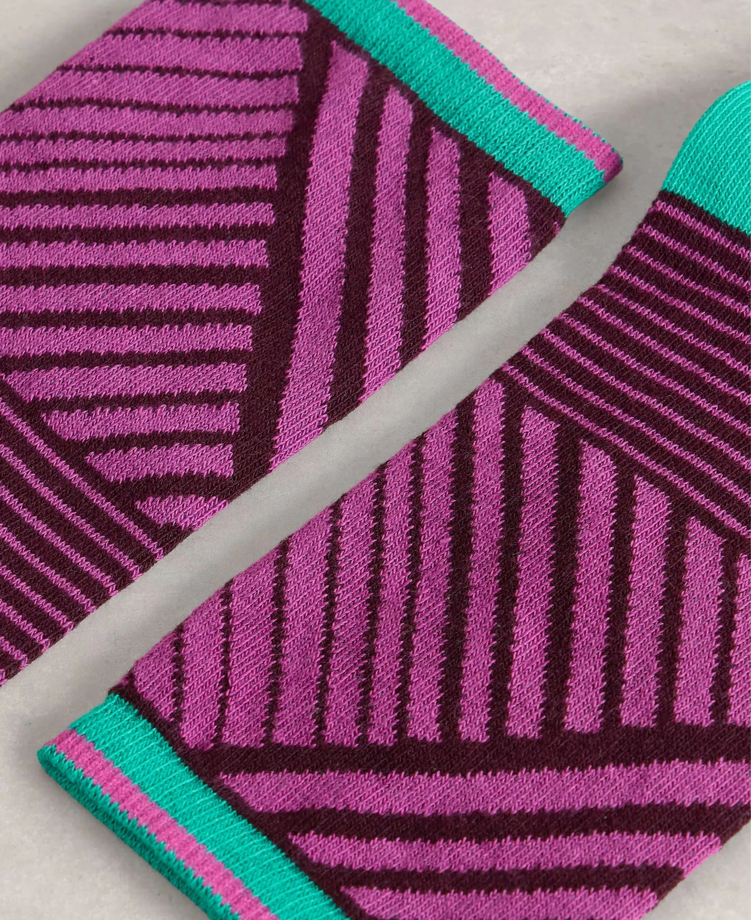 Pattern Ankle Sock - Purple Multi - Image 2