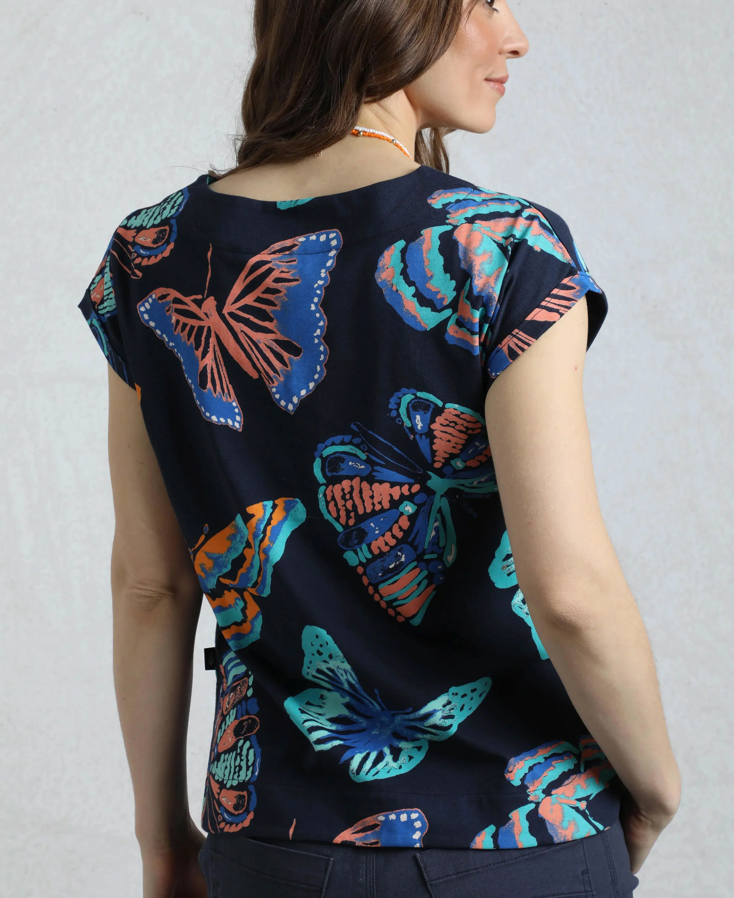 Paw Paw Organic Jersey Tee - Dark Blue - Image 3