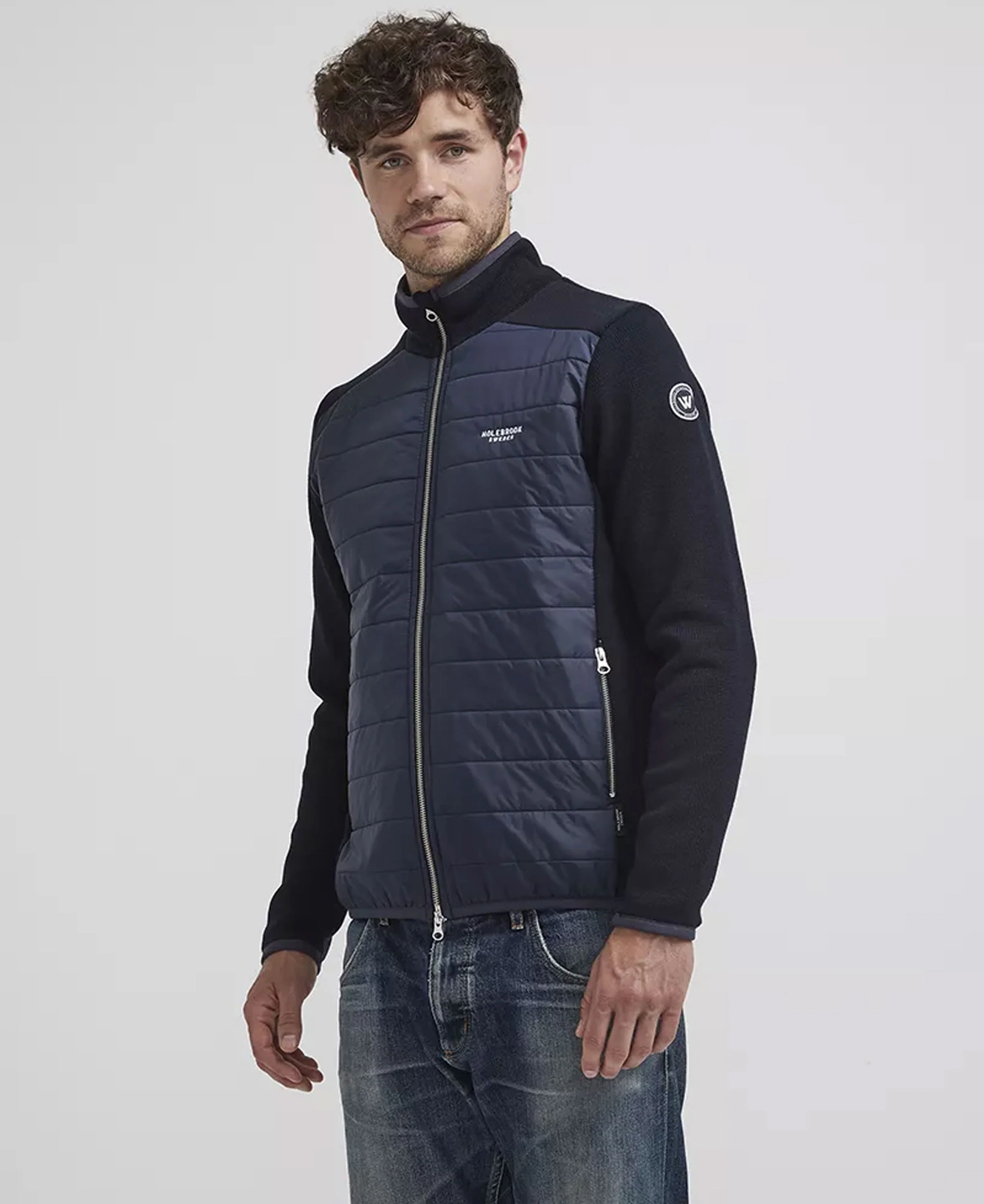 Peder Full Zip Windproof Jacket - Navy - Image 2