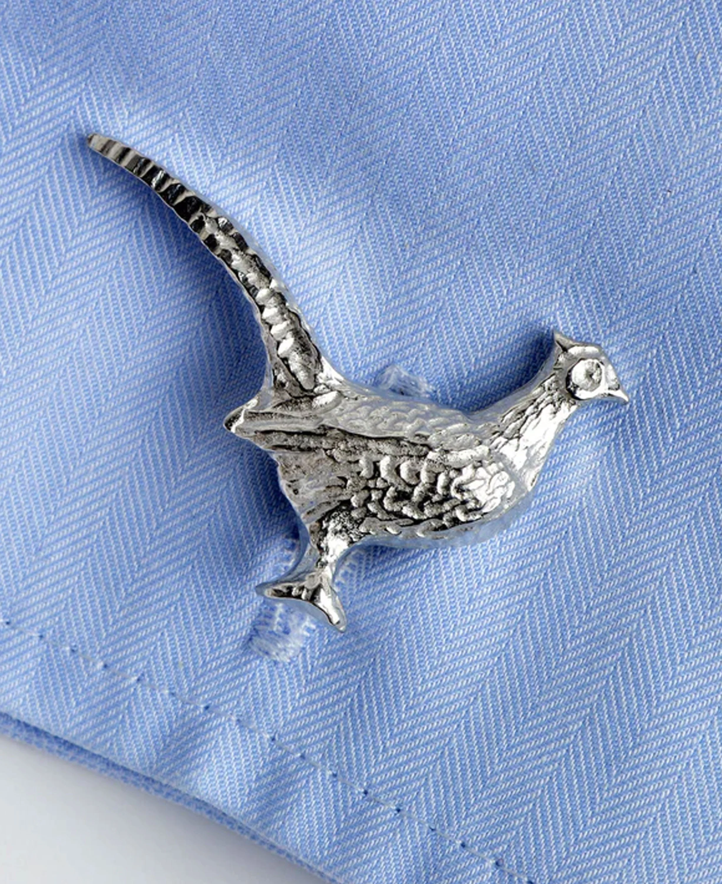 Pheasant Cufflinks - Silver - Image 2