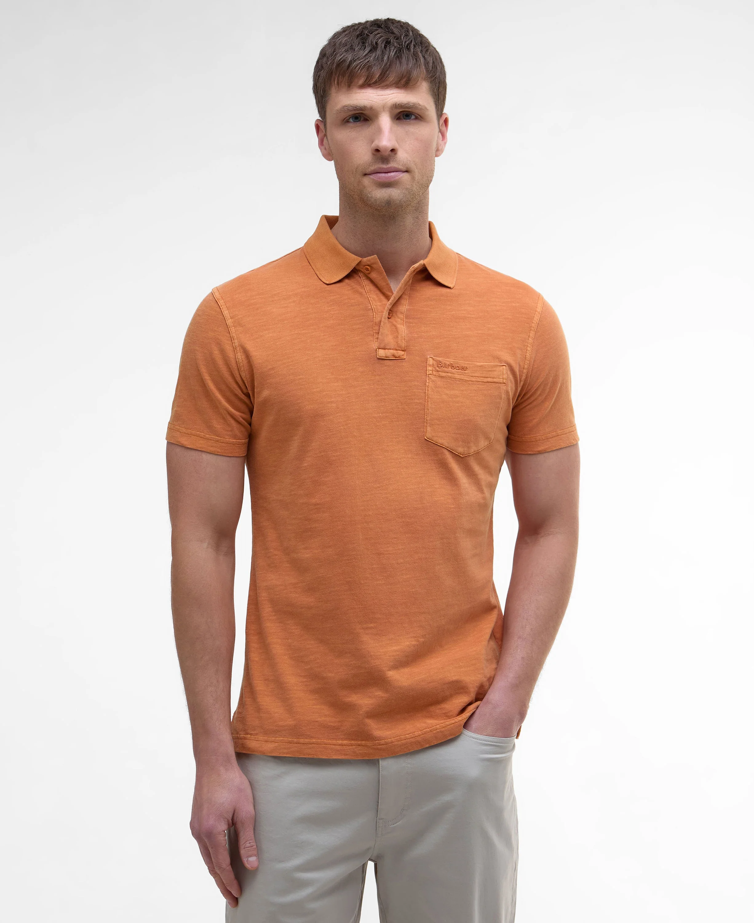 Pigment Dye Slub Polo Shirt - Sunset Haze - Image 2