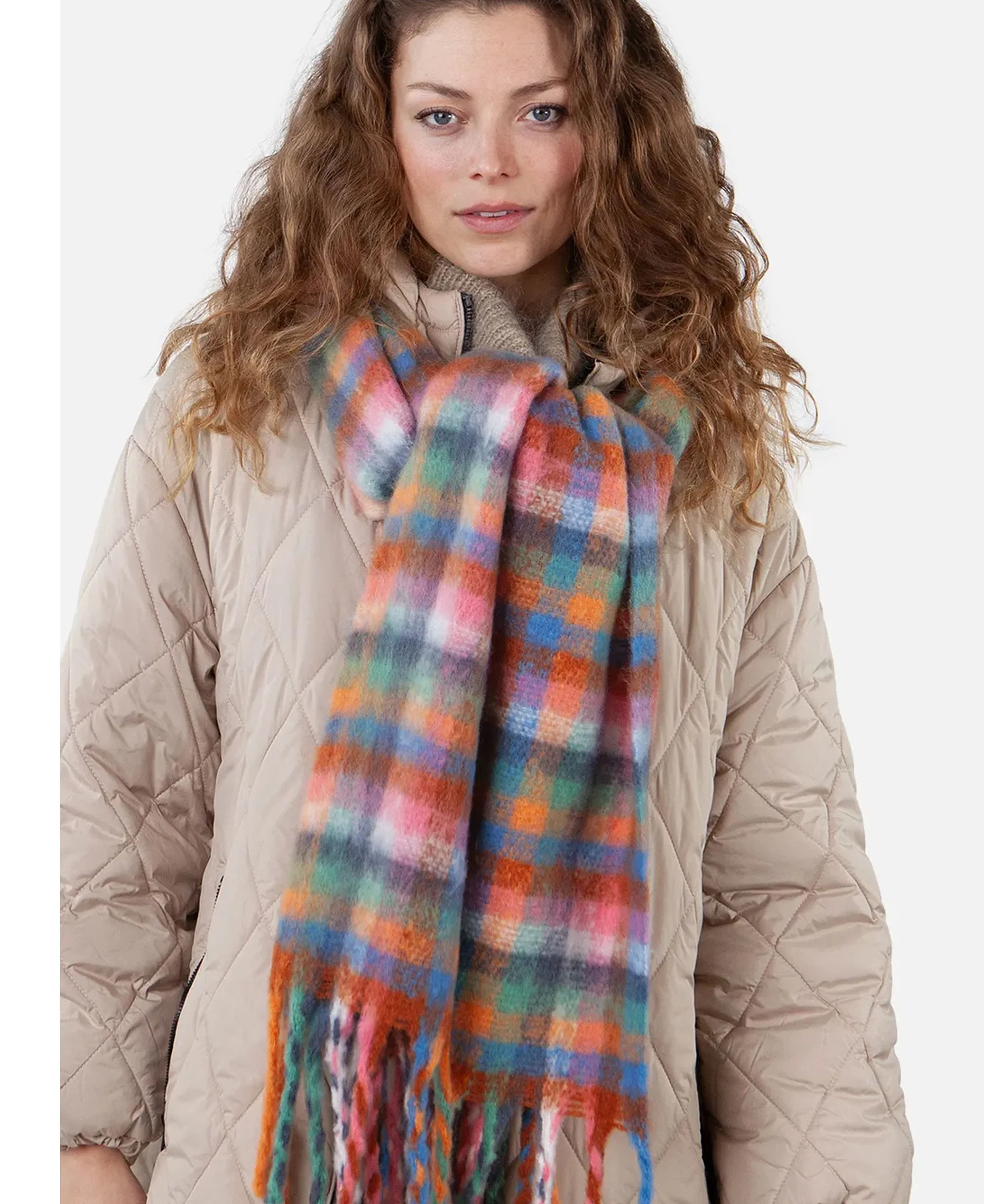 Plaity Scarf - Pink - Image 2