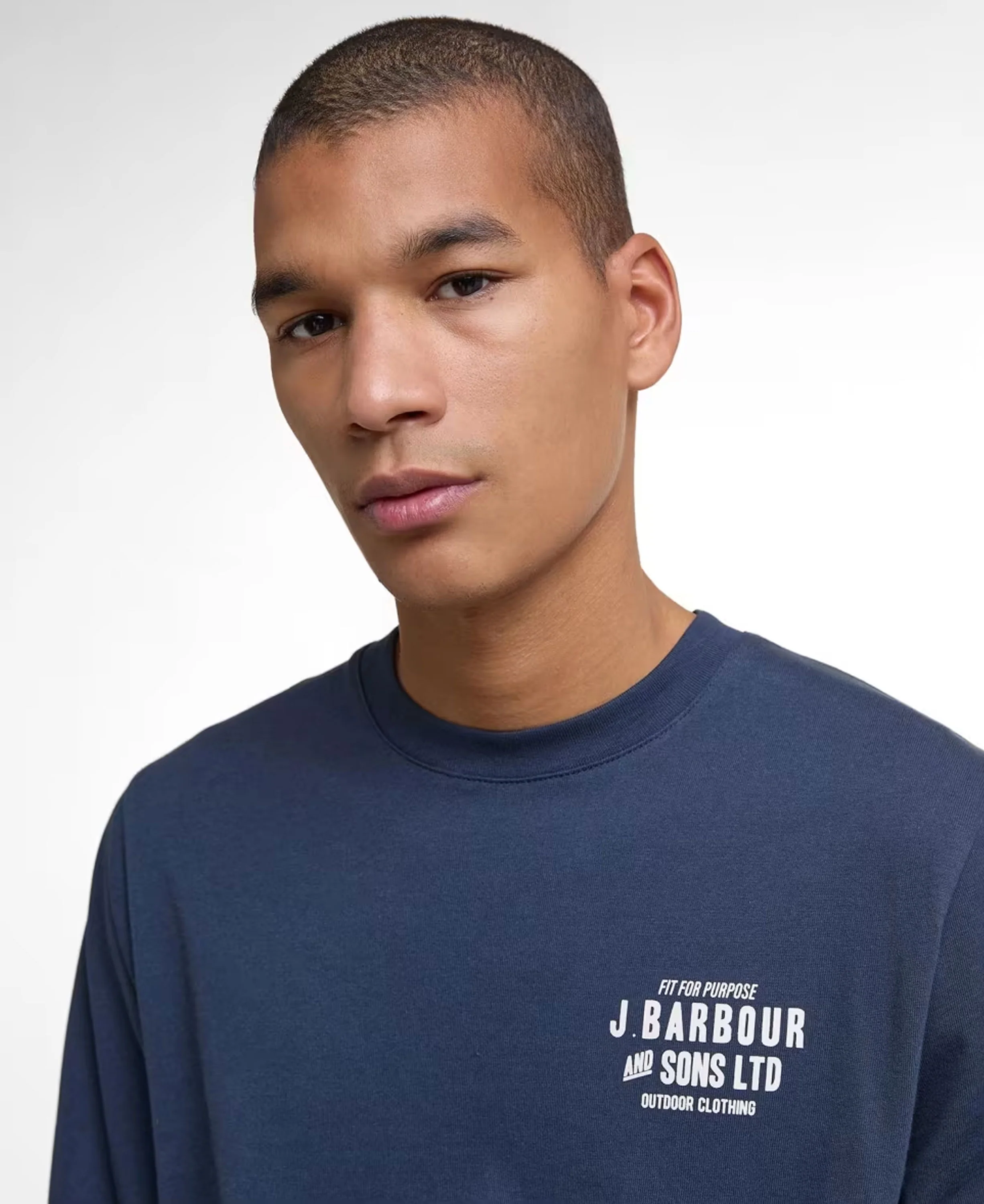 Pointer Long Sleeve Graphic T-Shirt - Navy - Image 5