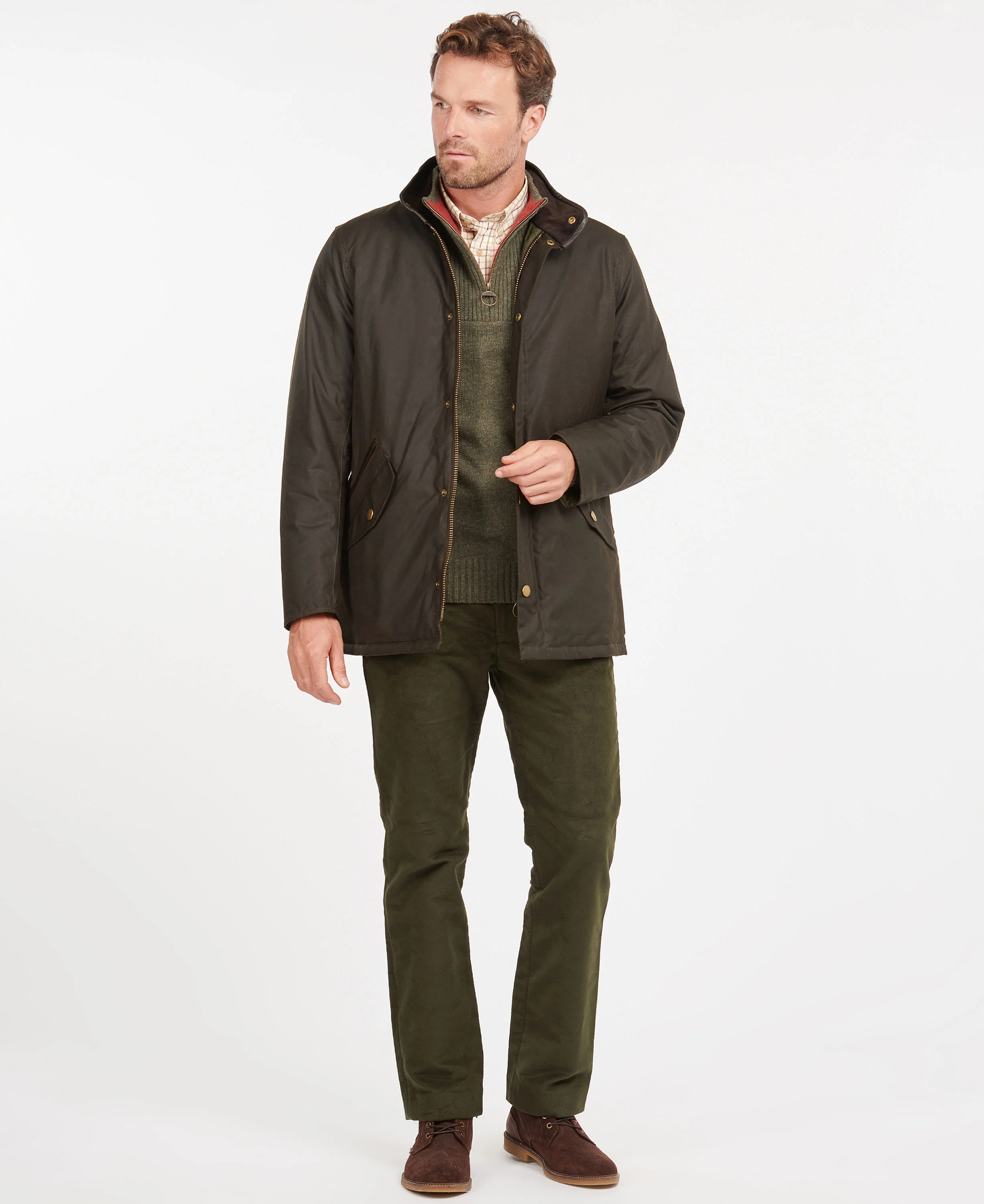 Prestbury Wax Jacket - Olive - Image 4