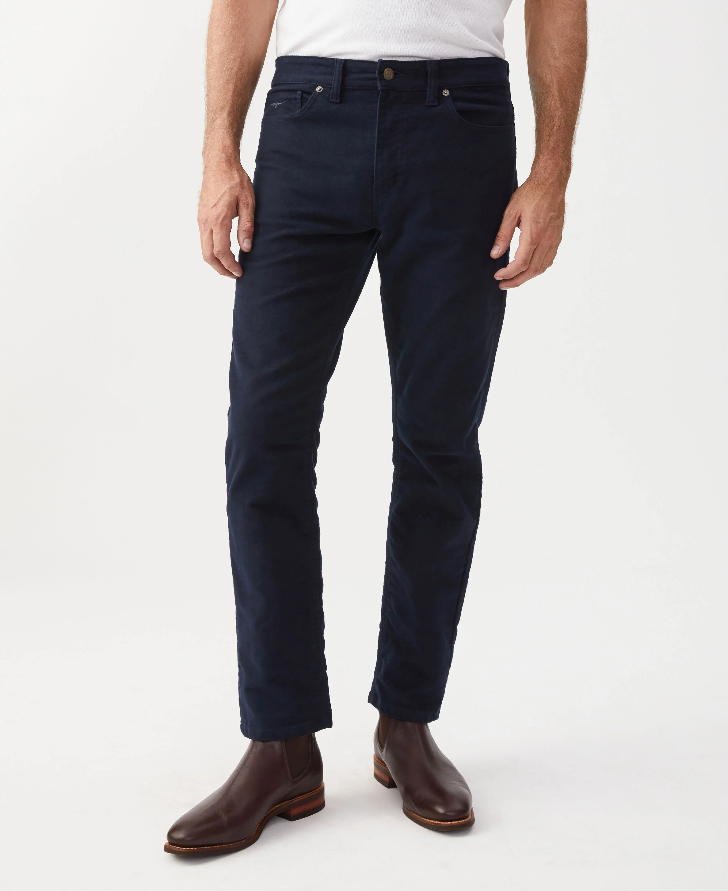 Ramco Stretch Moleskin Jeans - Navy - Image 4