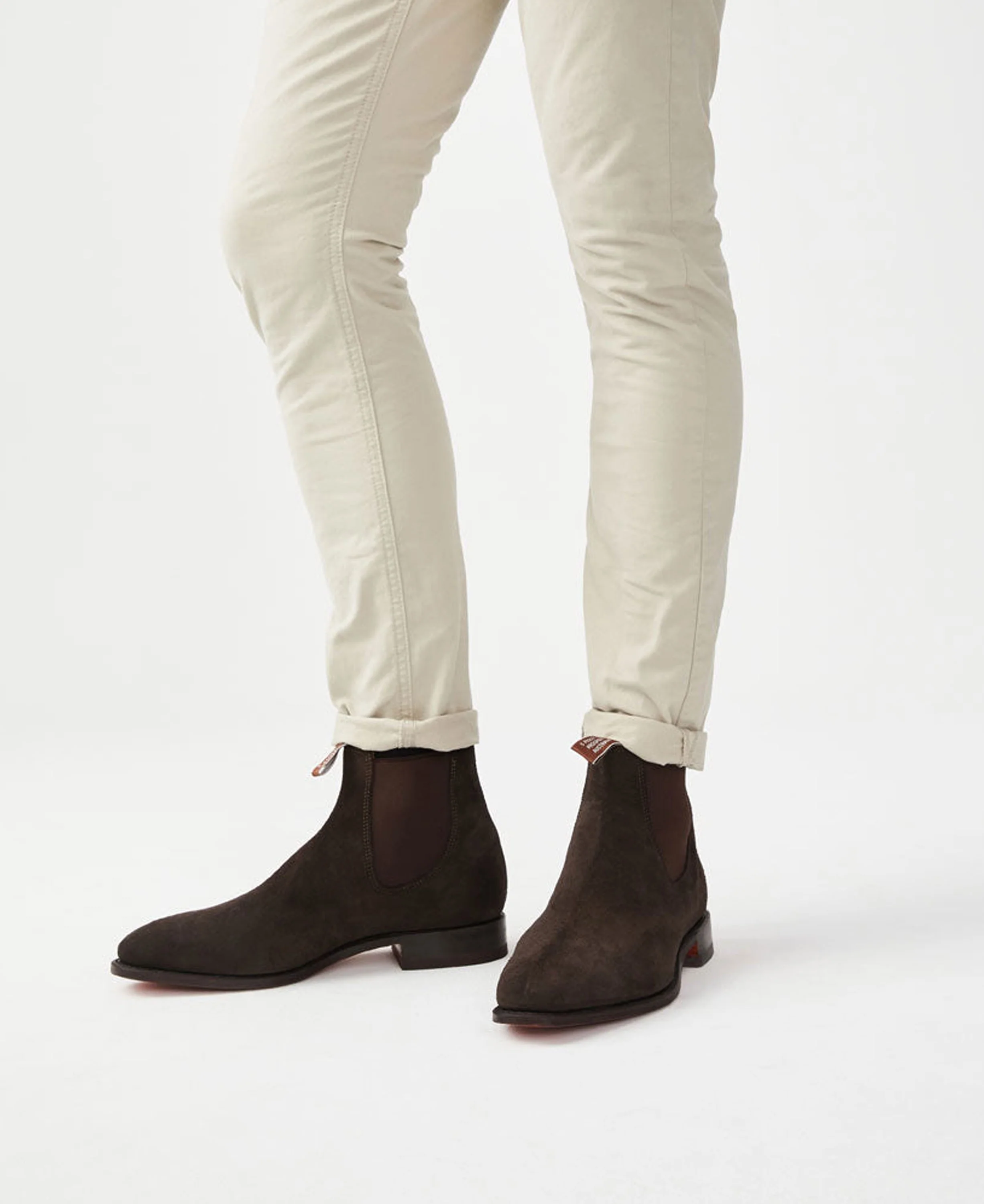 Suede Comfort Craftsman Boots - Chocolate - Image 3