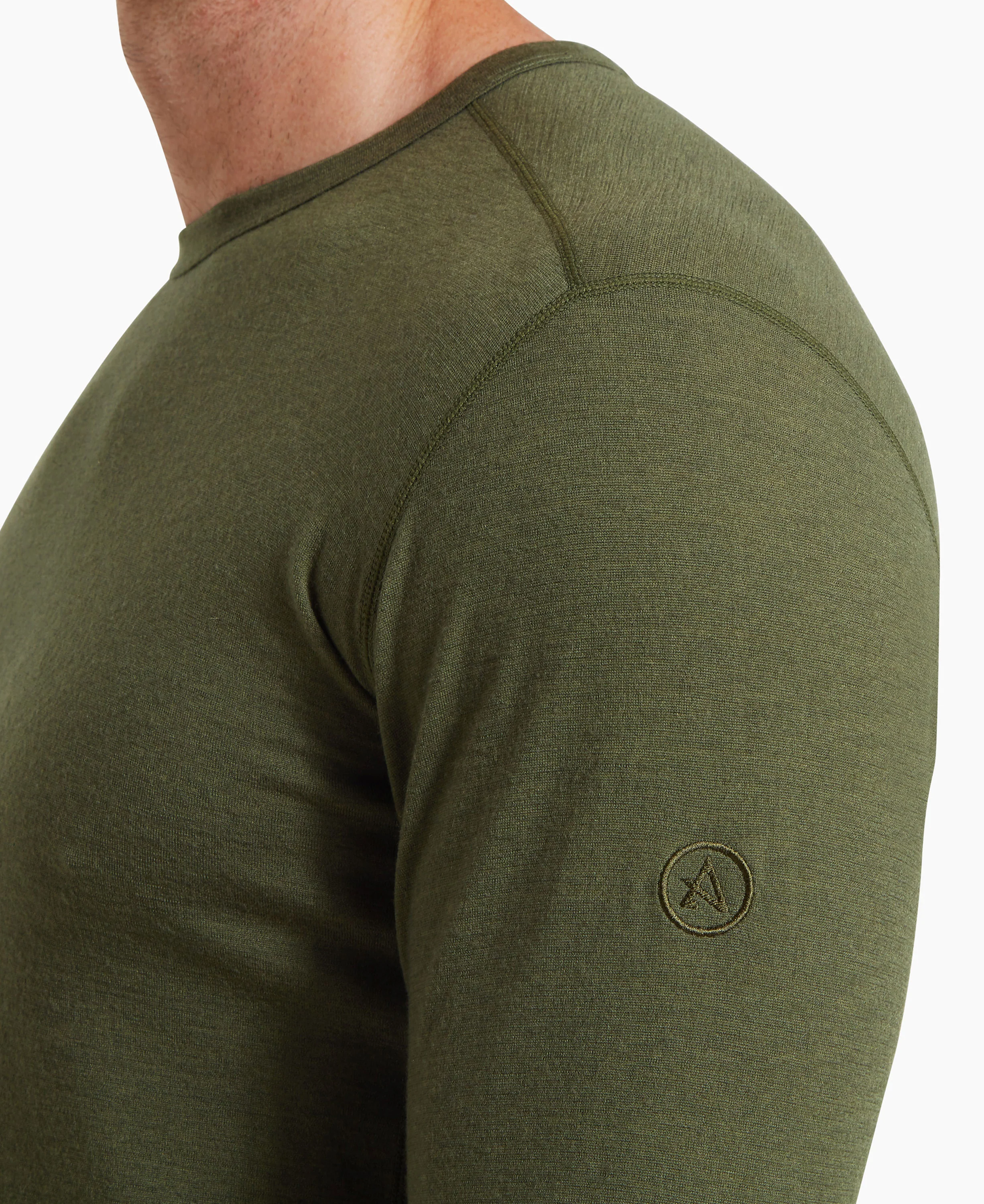 Redstone Long Sleeve Crew Baselayer Mens - Deep Green - Image 3