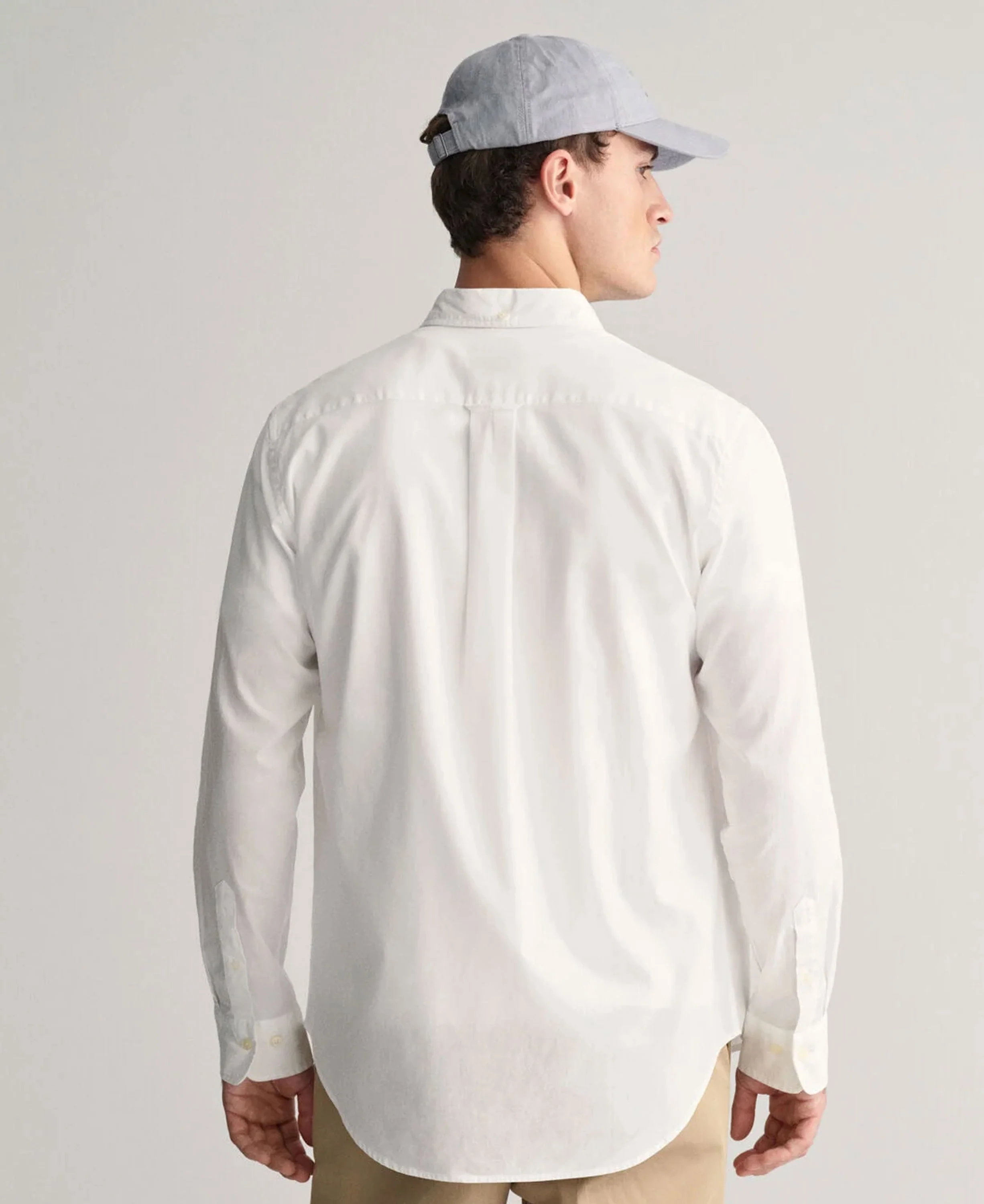 Regular Fit Cotton Linen Shirt - White - Image 3