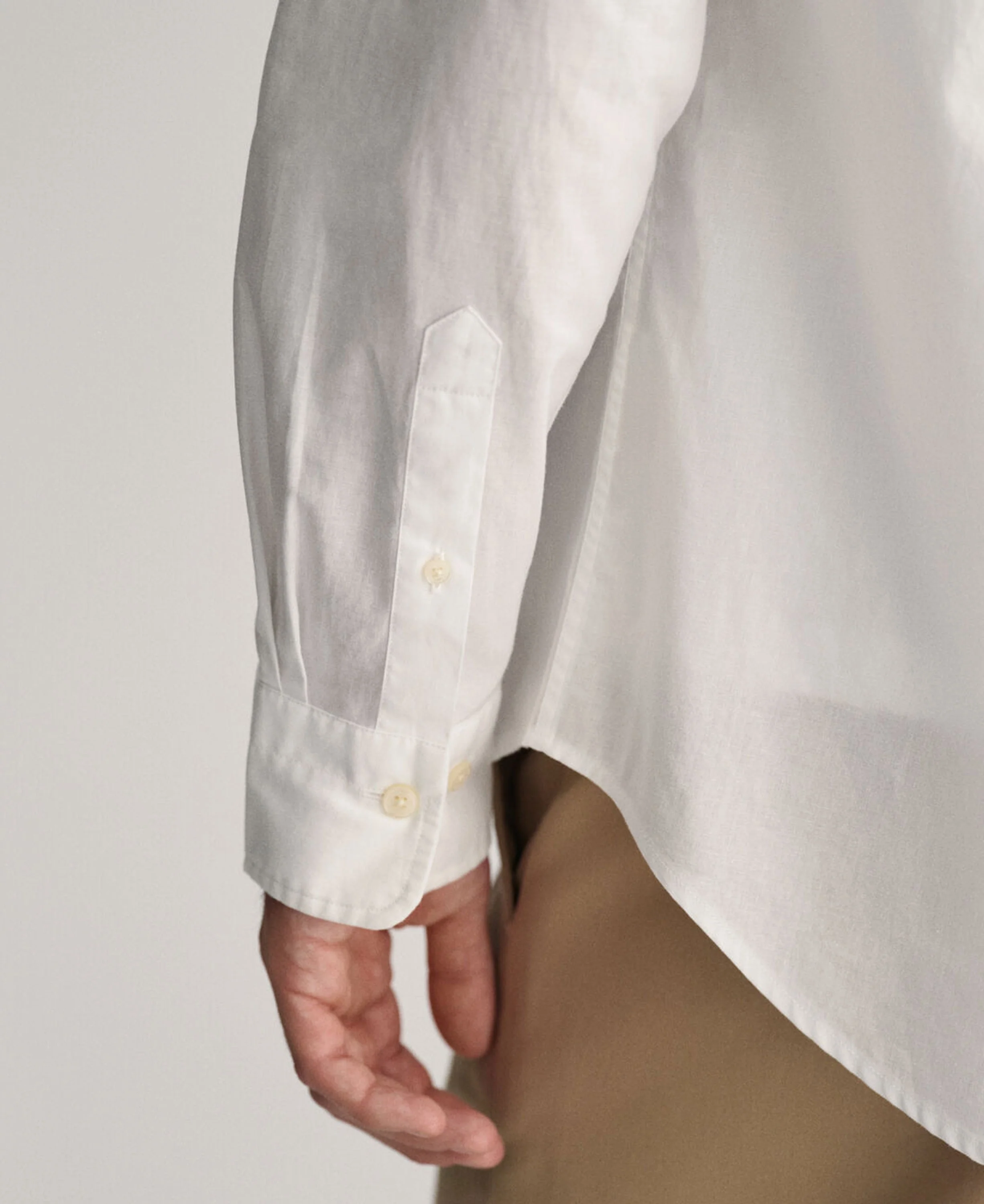 Regular Fit Cotton Linen Shirt - White - Image 4