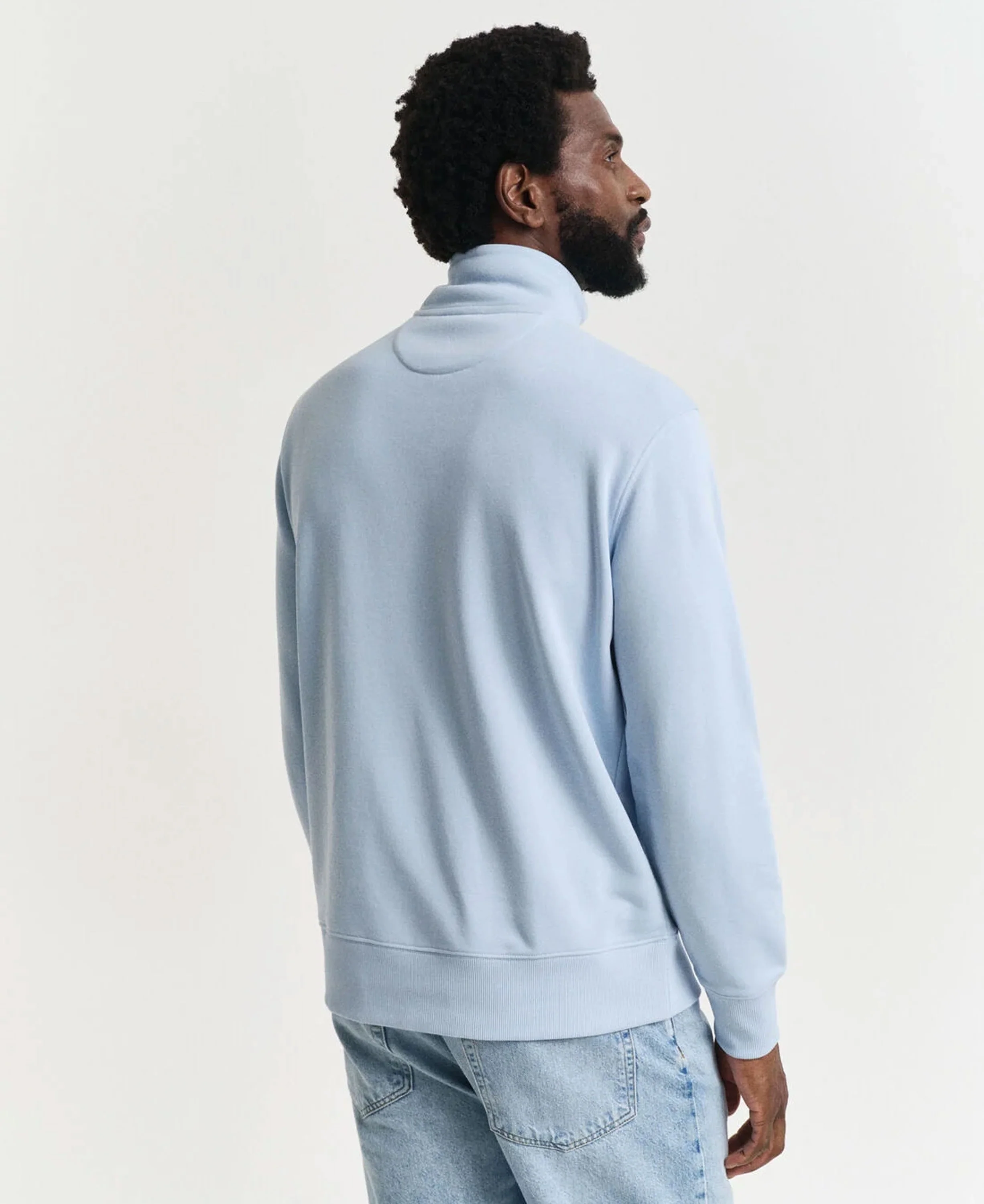 Regular Fit Shield Half Zip Sweatshirt - Fresh Blue - Image 3
