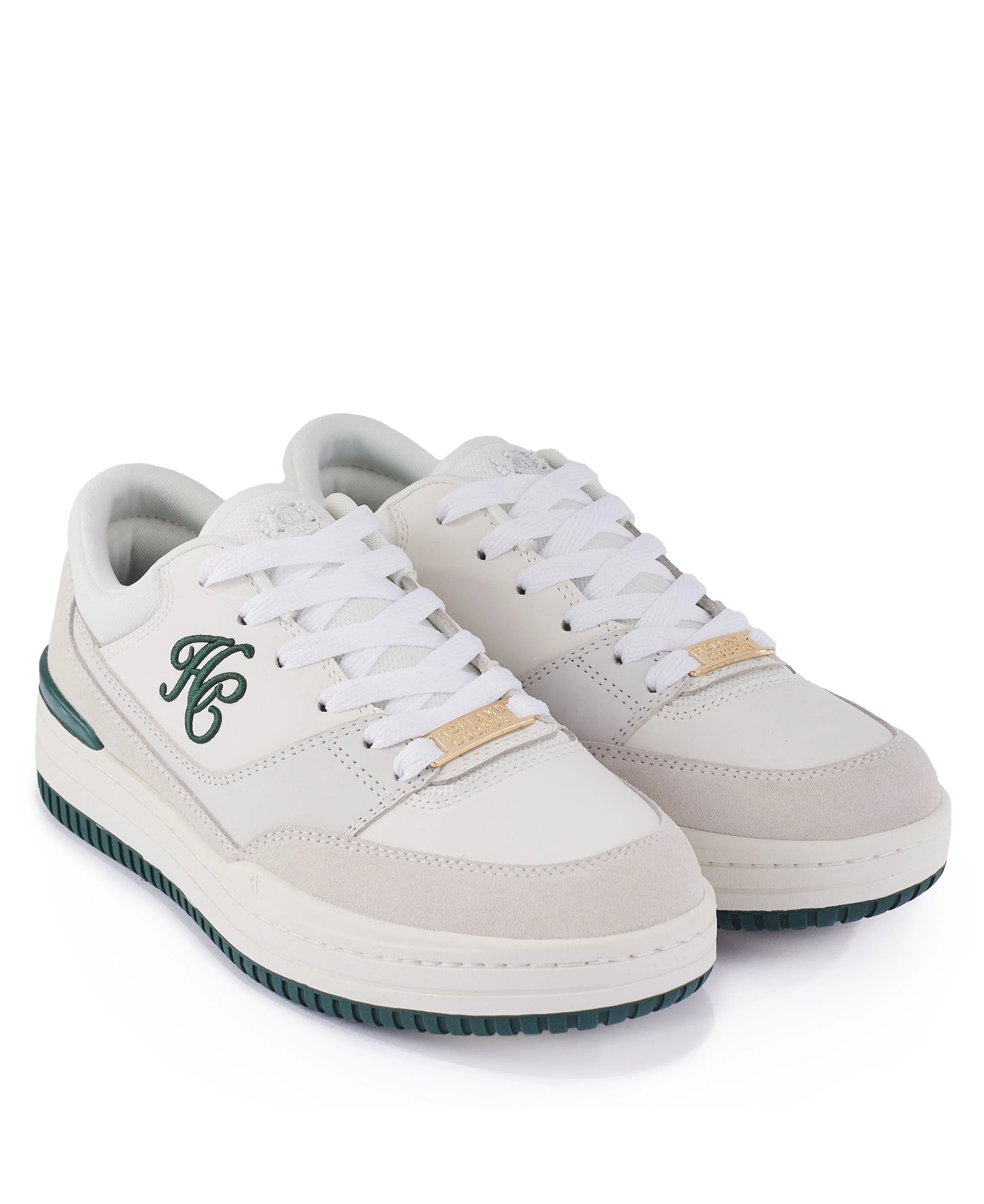 Retro Trainer - White/Racing Green - Image 2
