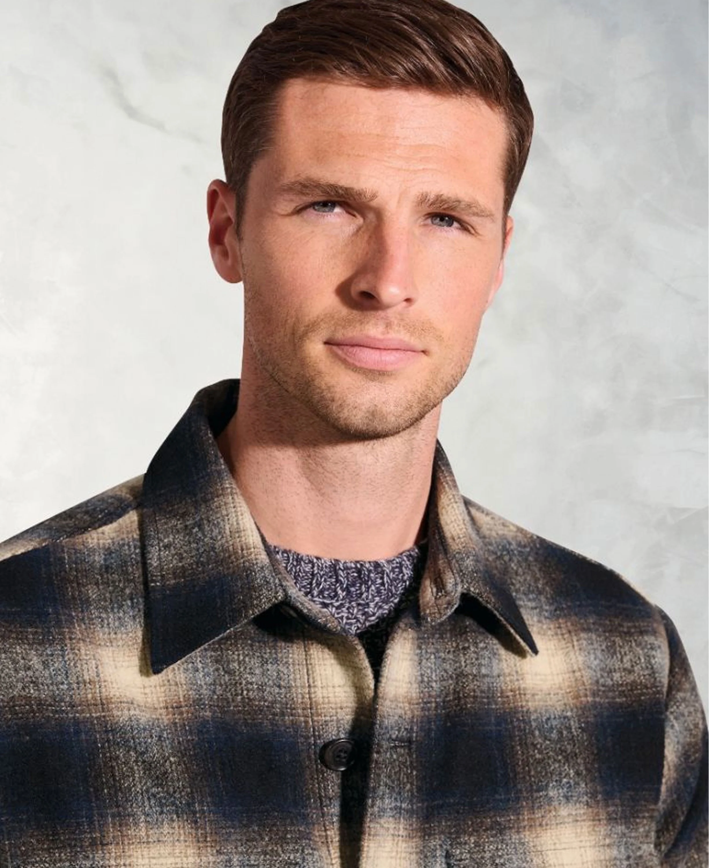 Rooks Check Overshirt - Navy - Image 2
