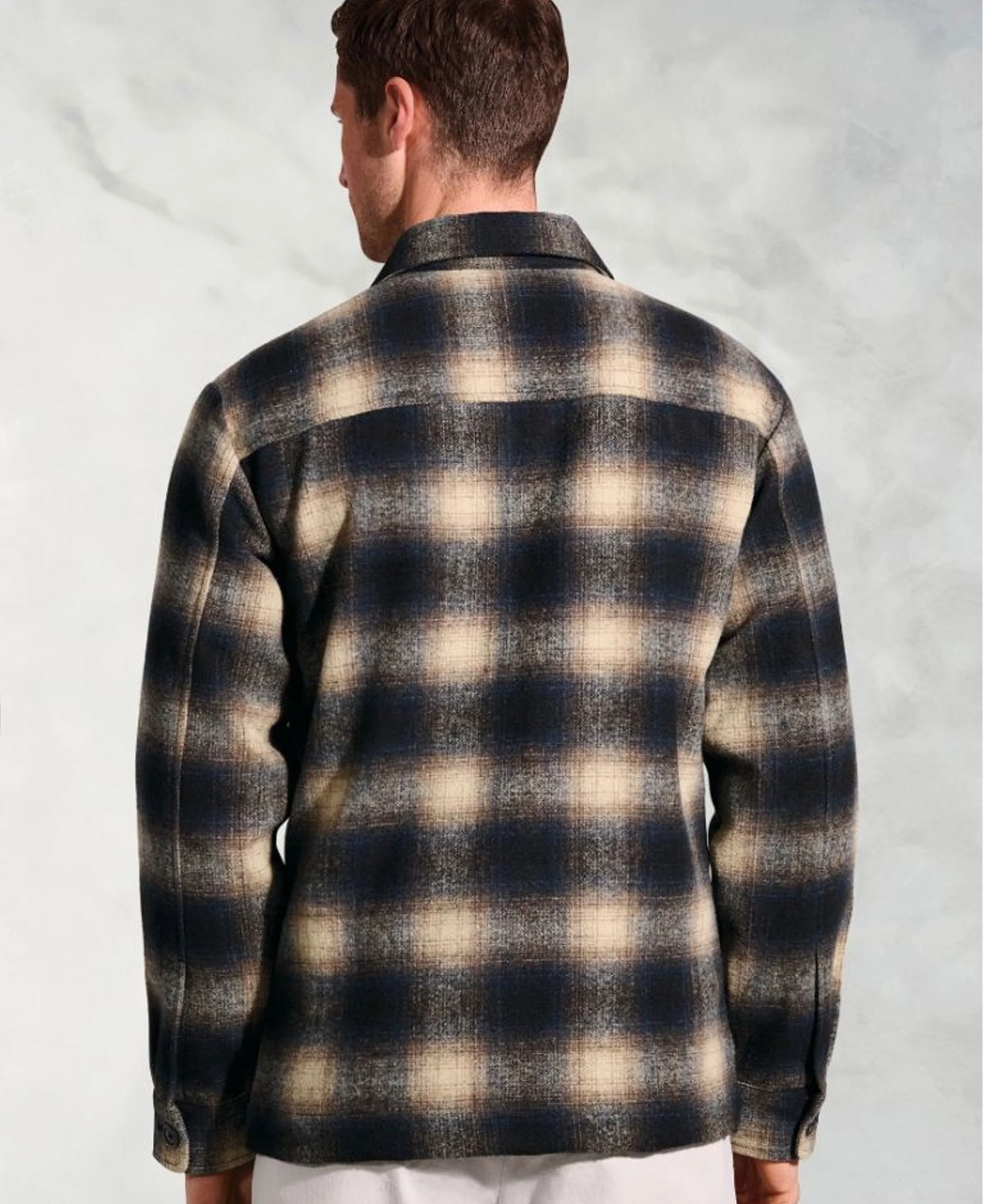 Rooks Check Overshirt - Navy - Image 3