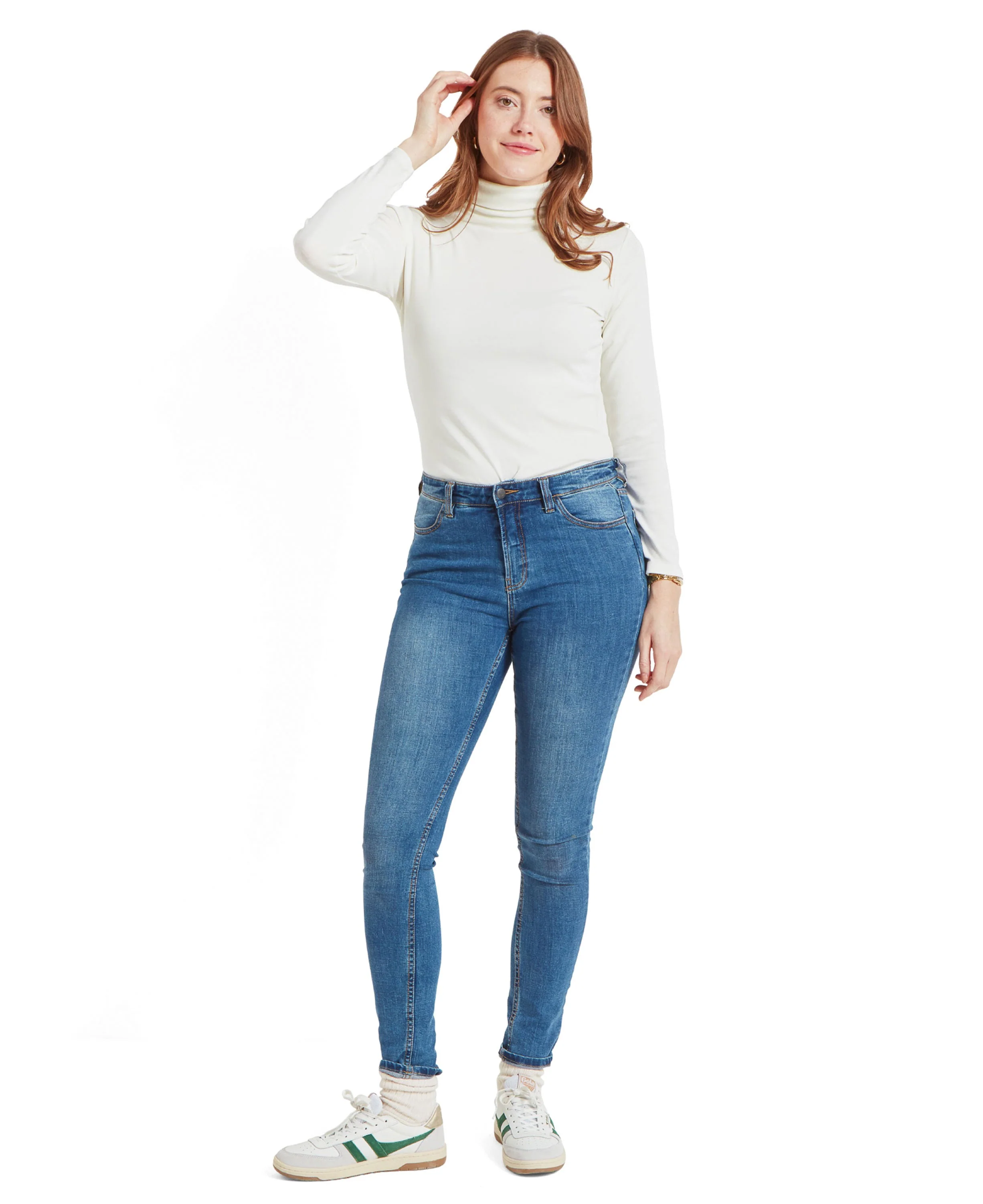 Rosedale Roll Neck Jumper - Soft White - Image 3