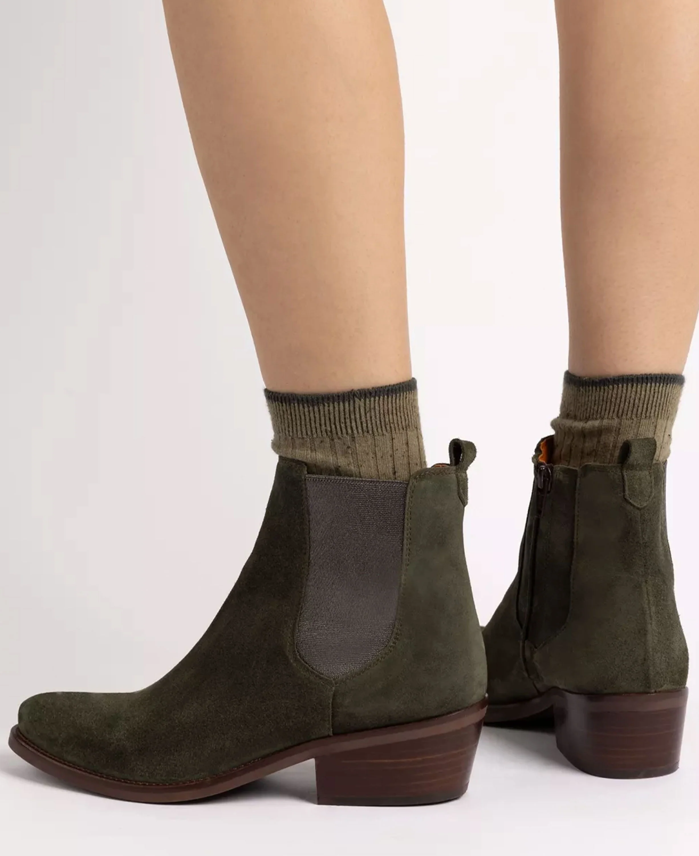 Rove Suede Boot - Khaki/Pewter - Image 4