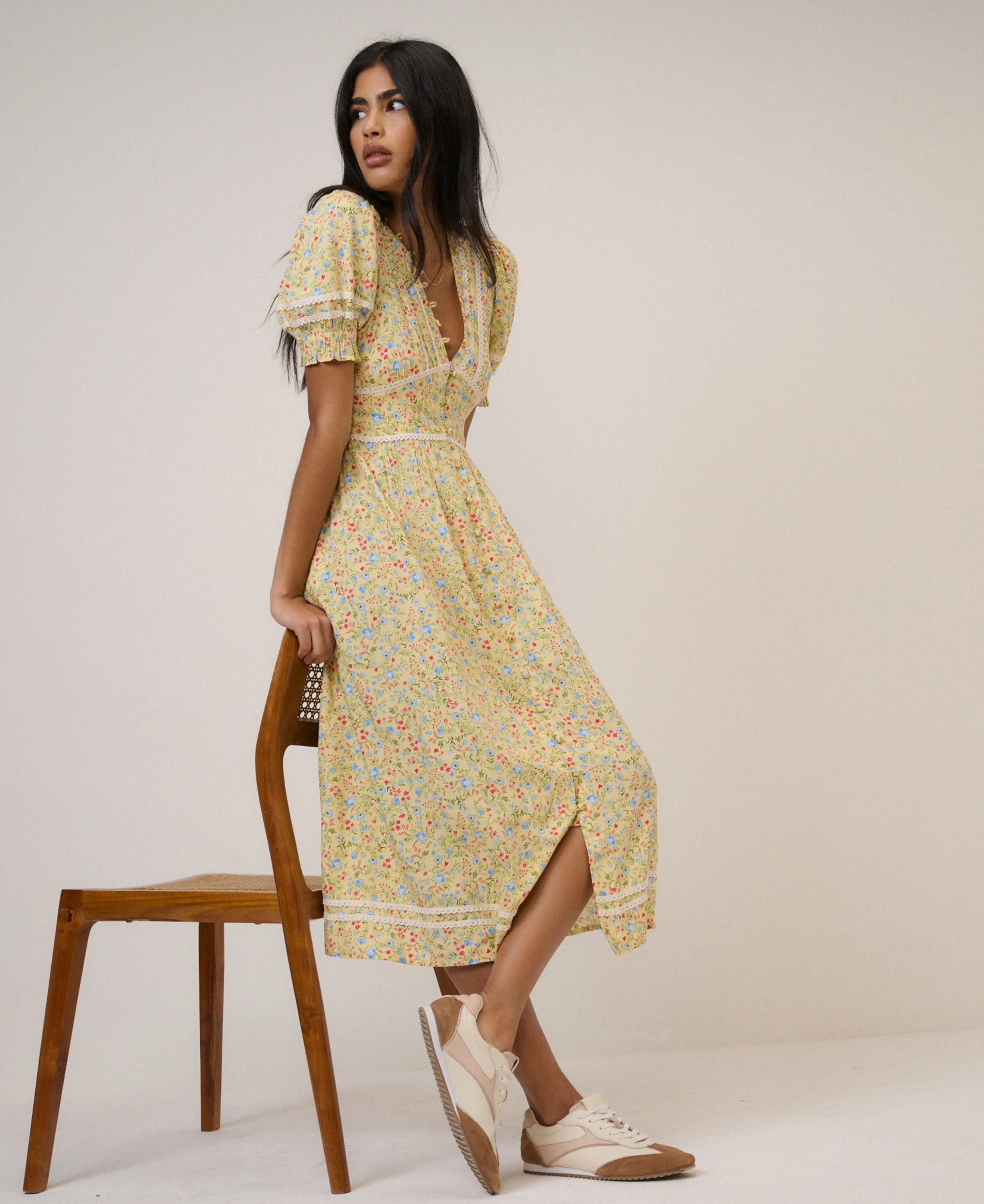 Saffy Midi Dress - Yellow - Image 5