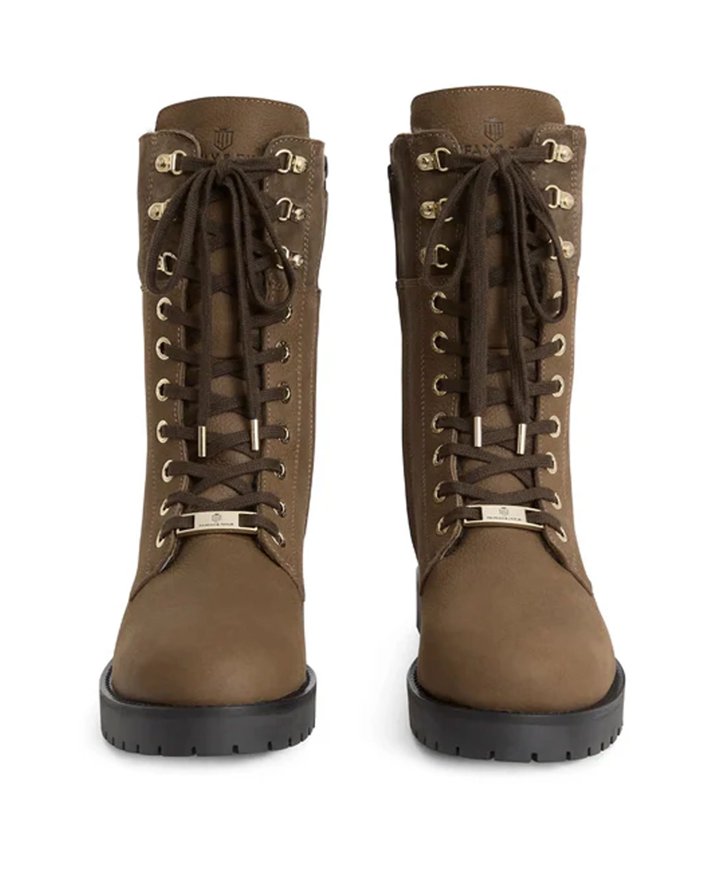Shearling Anglesey Combat Boot - Fog Nubuck - Image 3