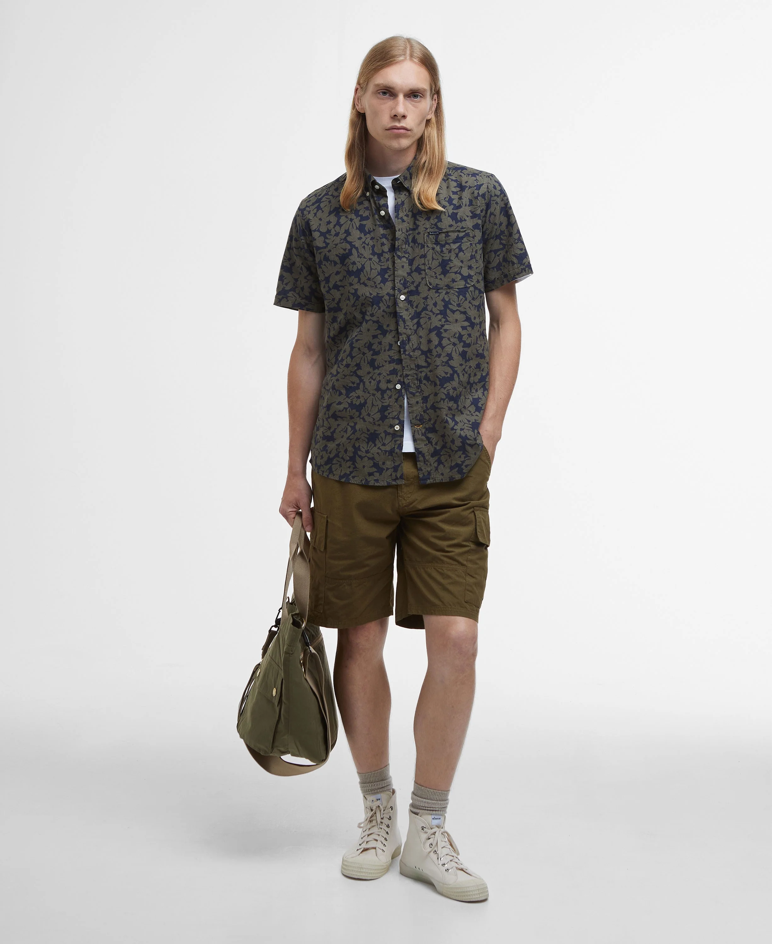 Sidmouth Printed Short Sleeve Shirt - Navy - Image 3