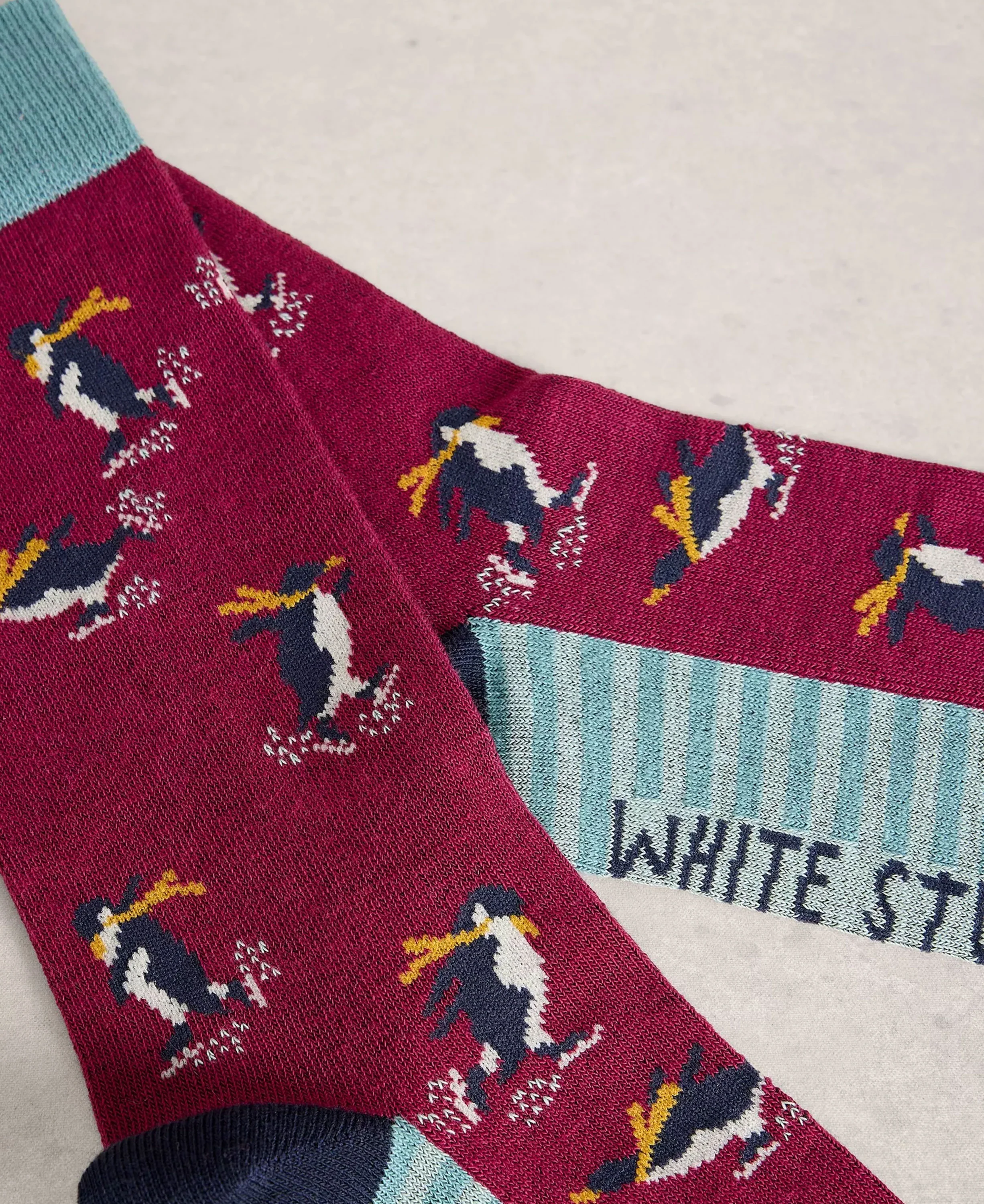 Skiing Penguins In A Cracker - Red Multi - Image 3