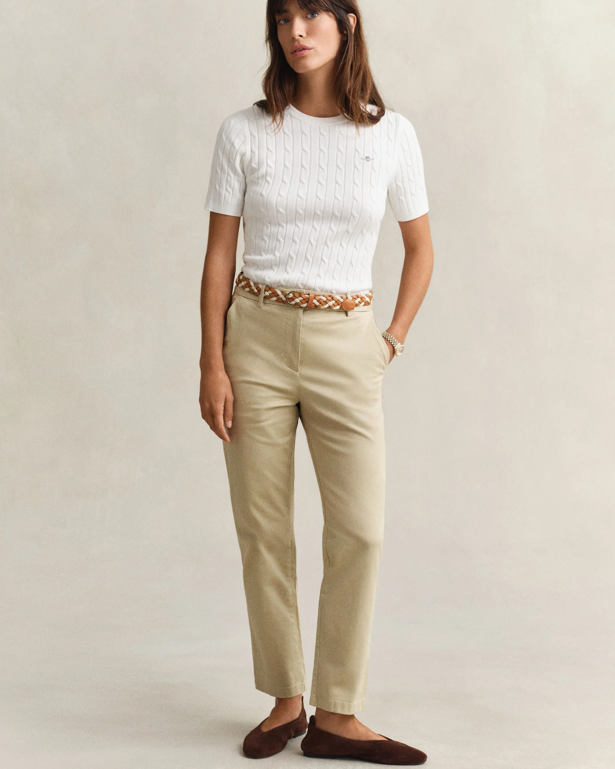Slim Chinos - Oat Beige - Image 2