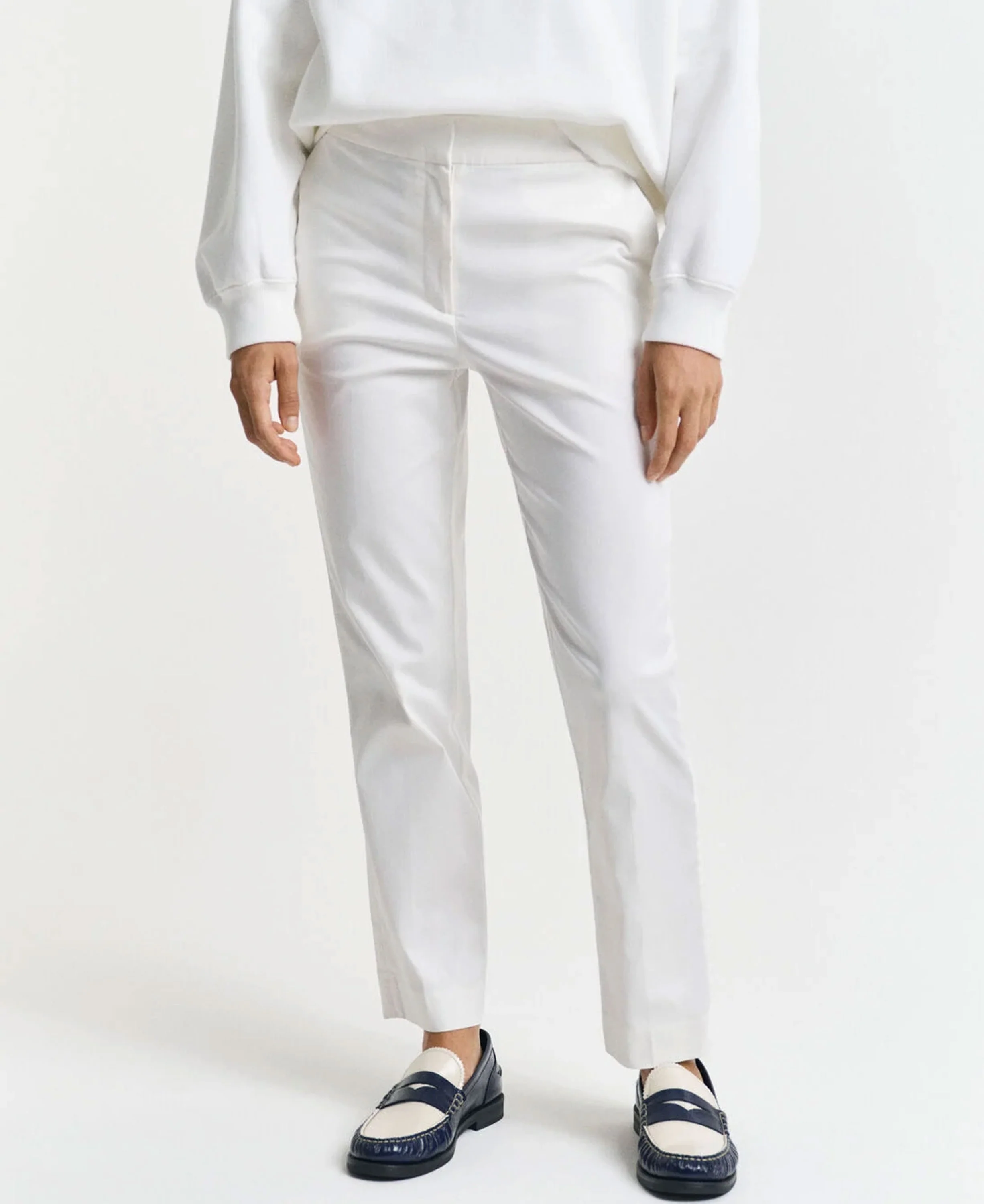Slim Cigarette Slacks - Eggshell - Image 2
