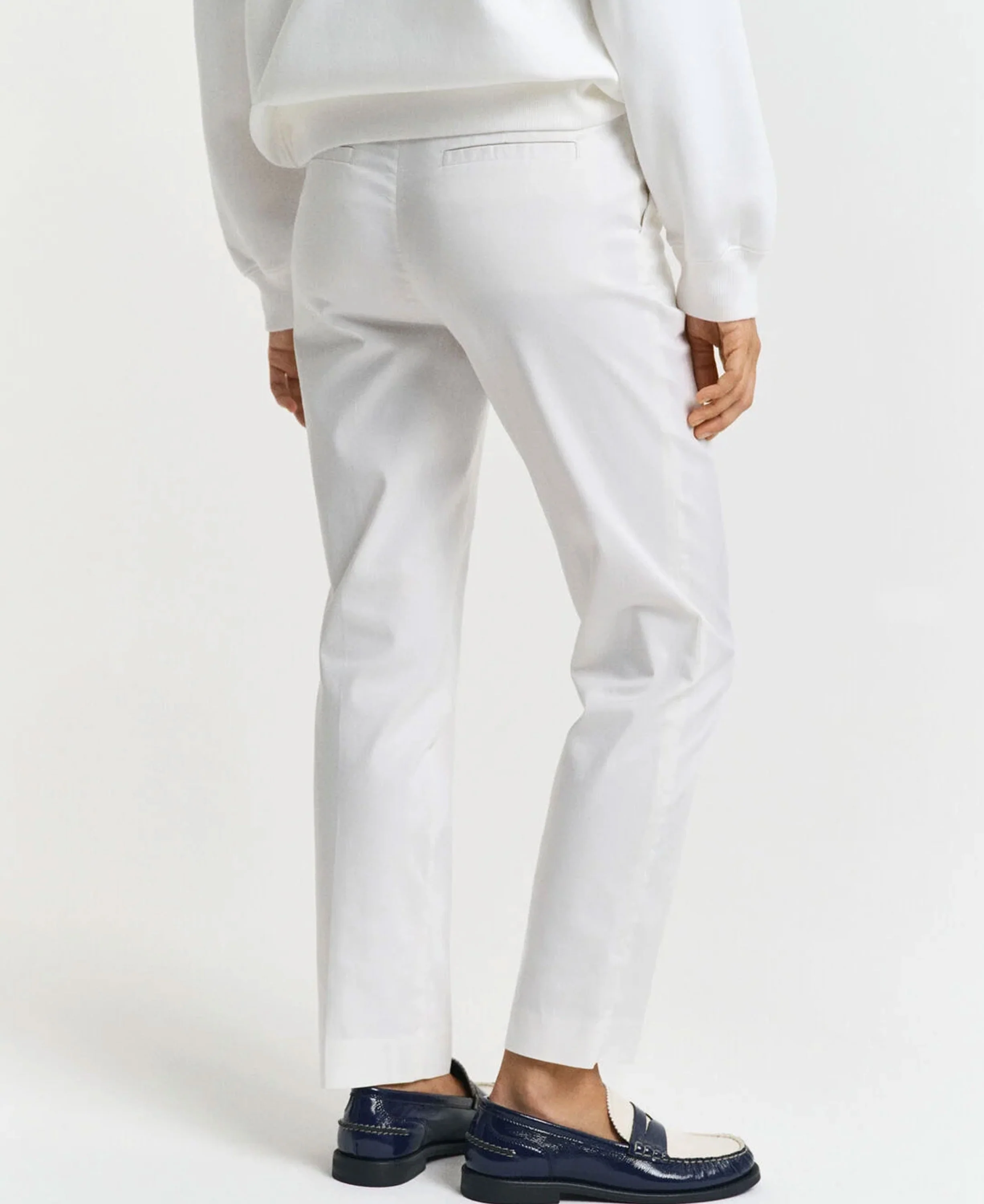Slim Cigarette Slacks - Eggshell - Image 3