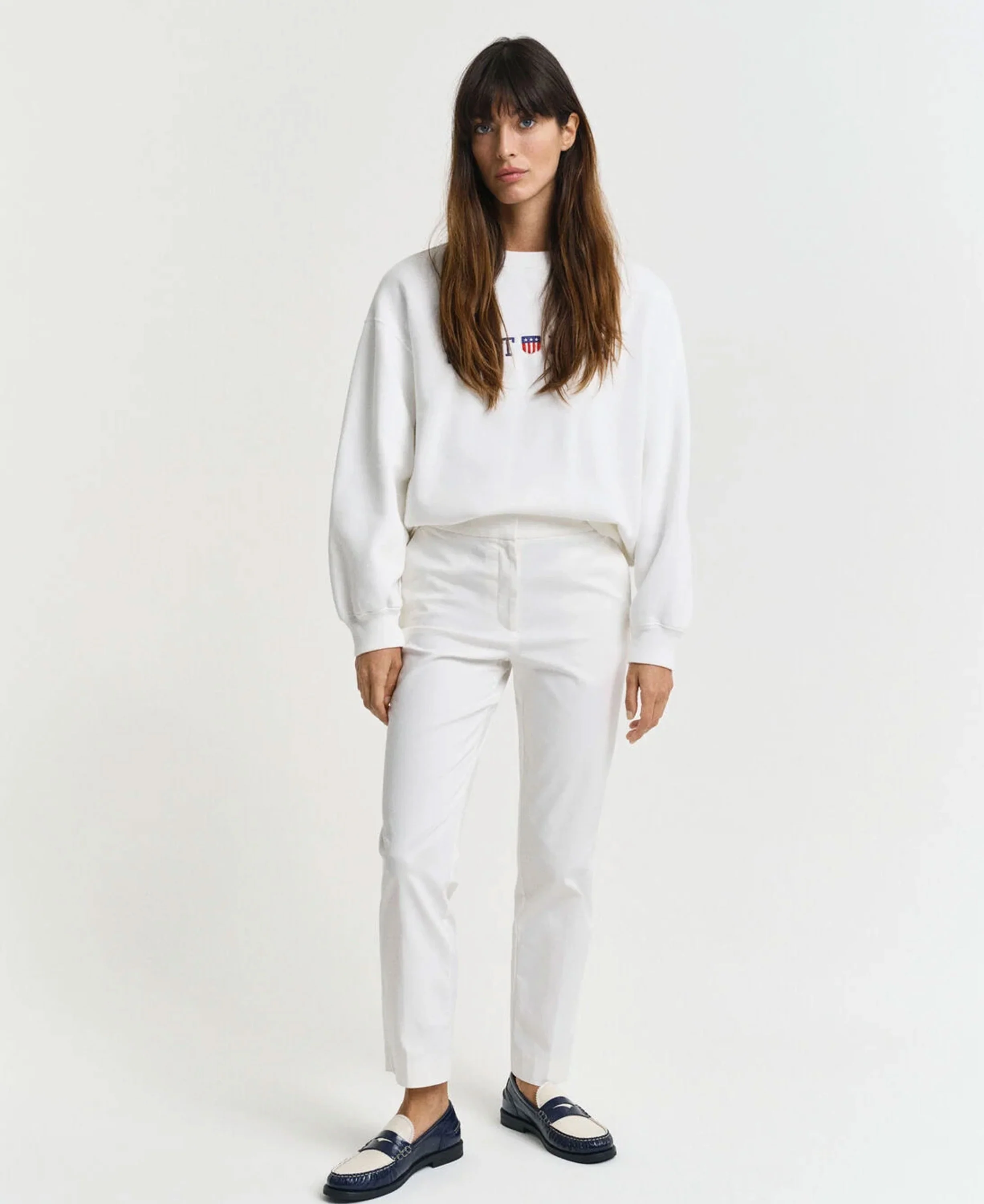 Slim Cigarette Slacks - Eggshell - Image 4