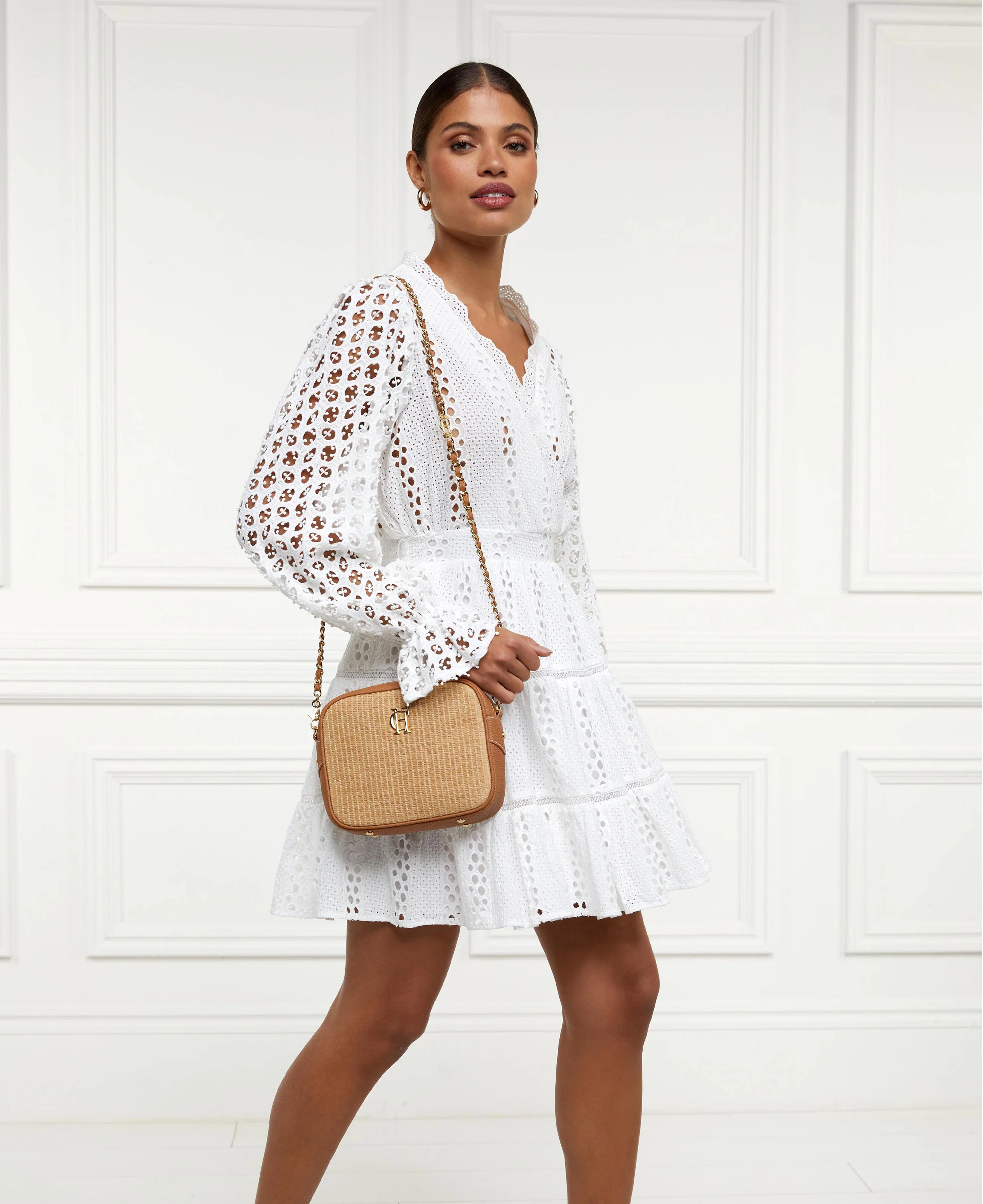 Soho Camera Bag - Tan Raffia - Image 3