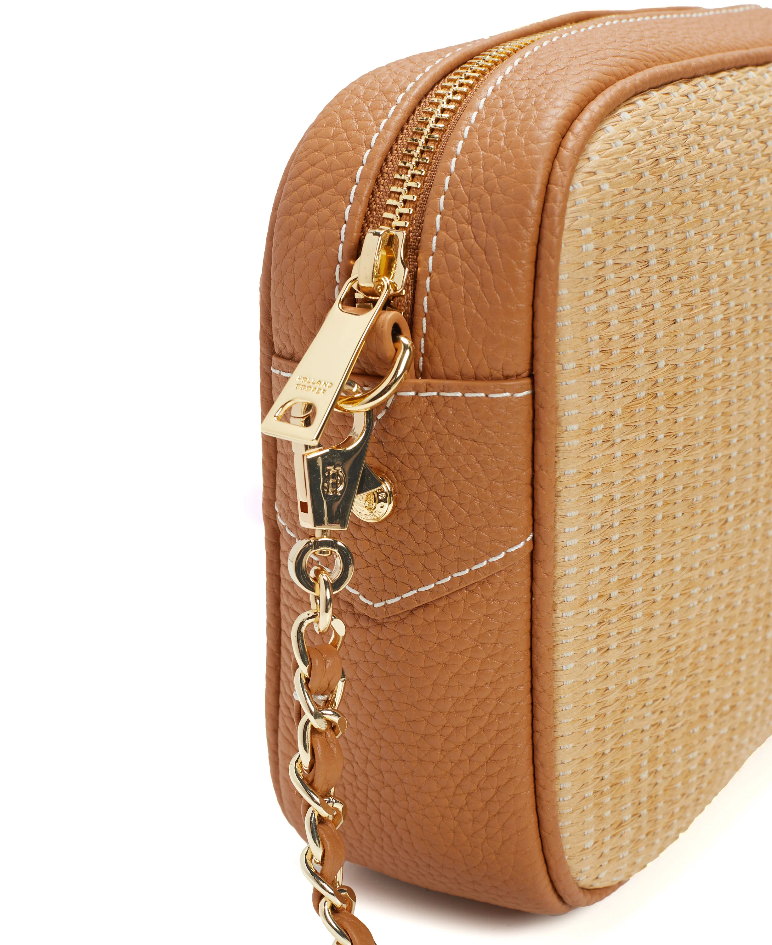 Soho Camera Bag - Tan Raffia - Image 7