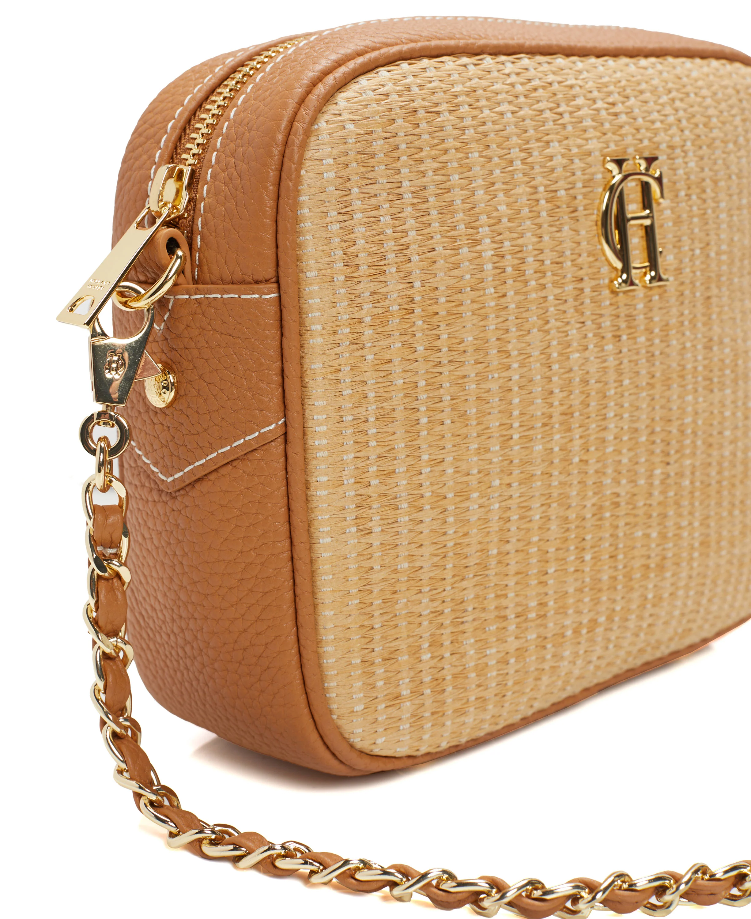 Soho Camera Bag - Tan Raffia - Image 8