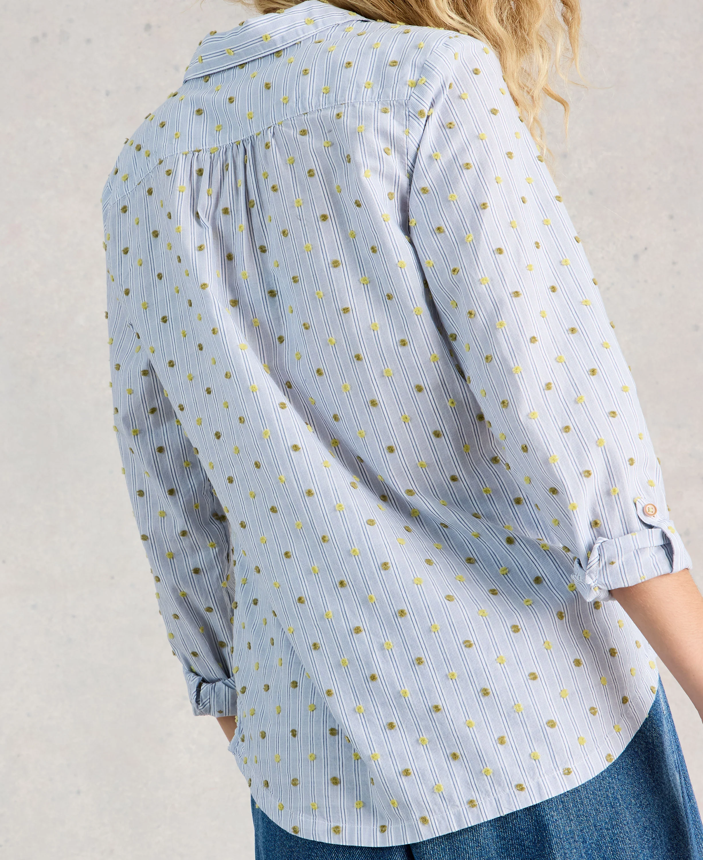 Sophie Organic Cotton Shirt - Blue Multi - Image 3