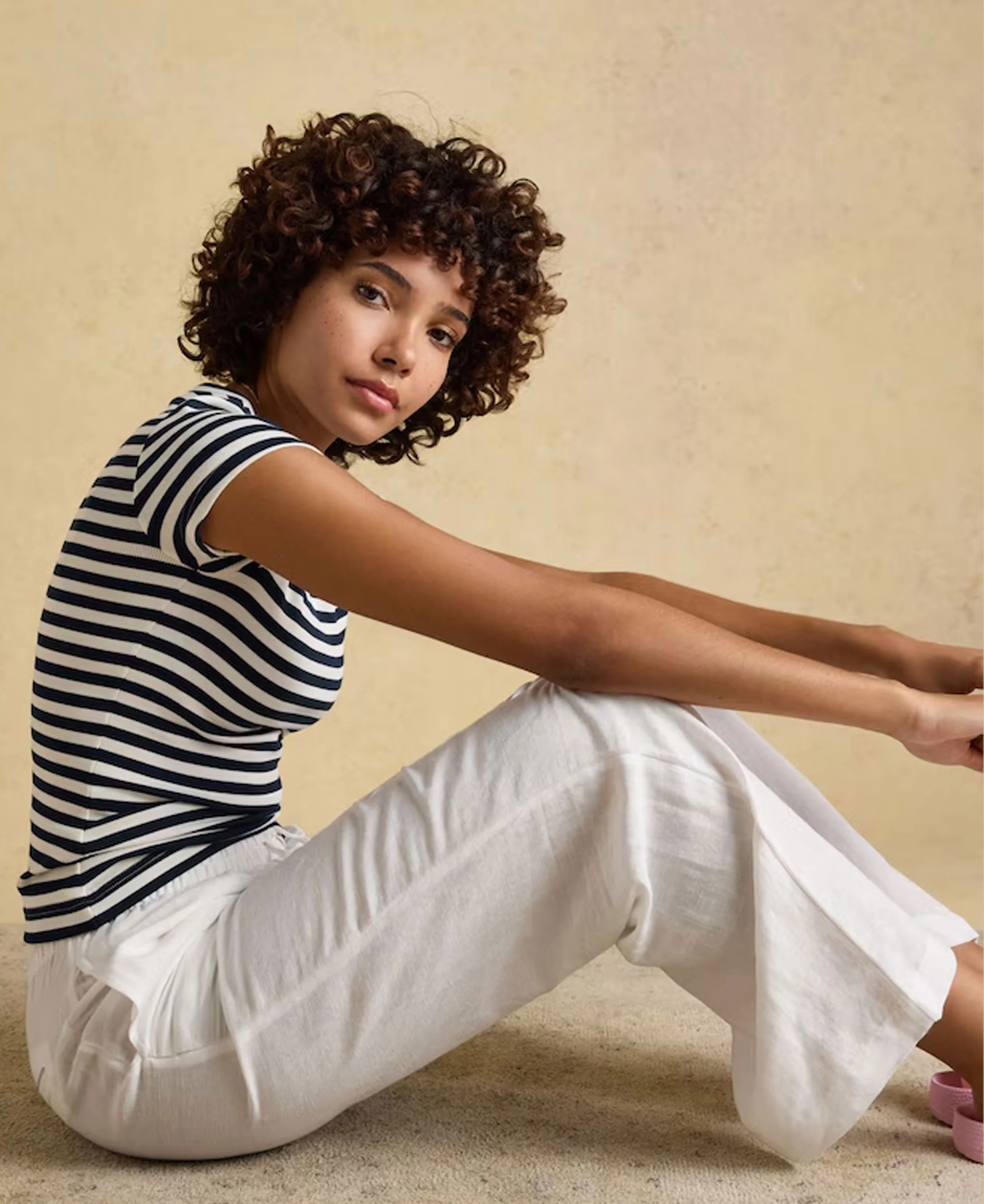 Sophie Short Sleeve T-Shirt - Navy Stripe - Image 5