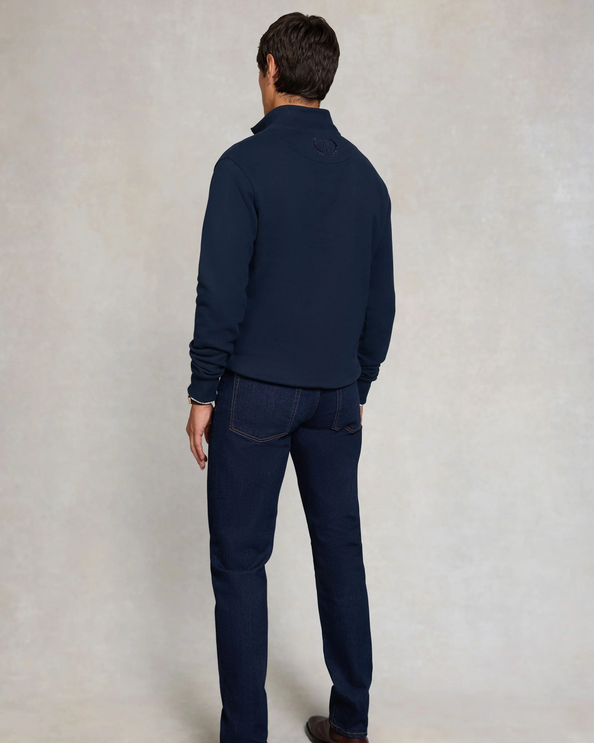 Men's Sporting Goods Zip Henley - Ink Navy - Image 5