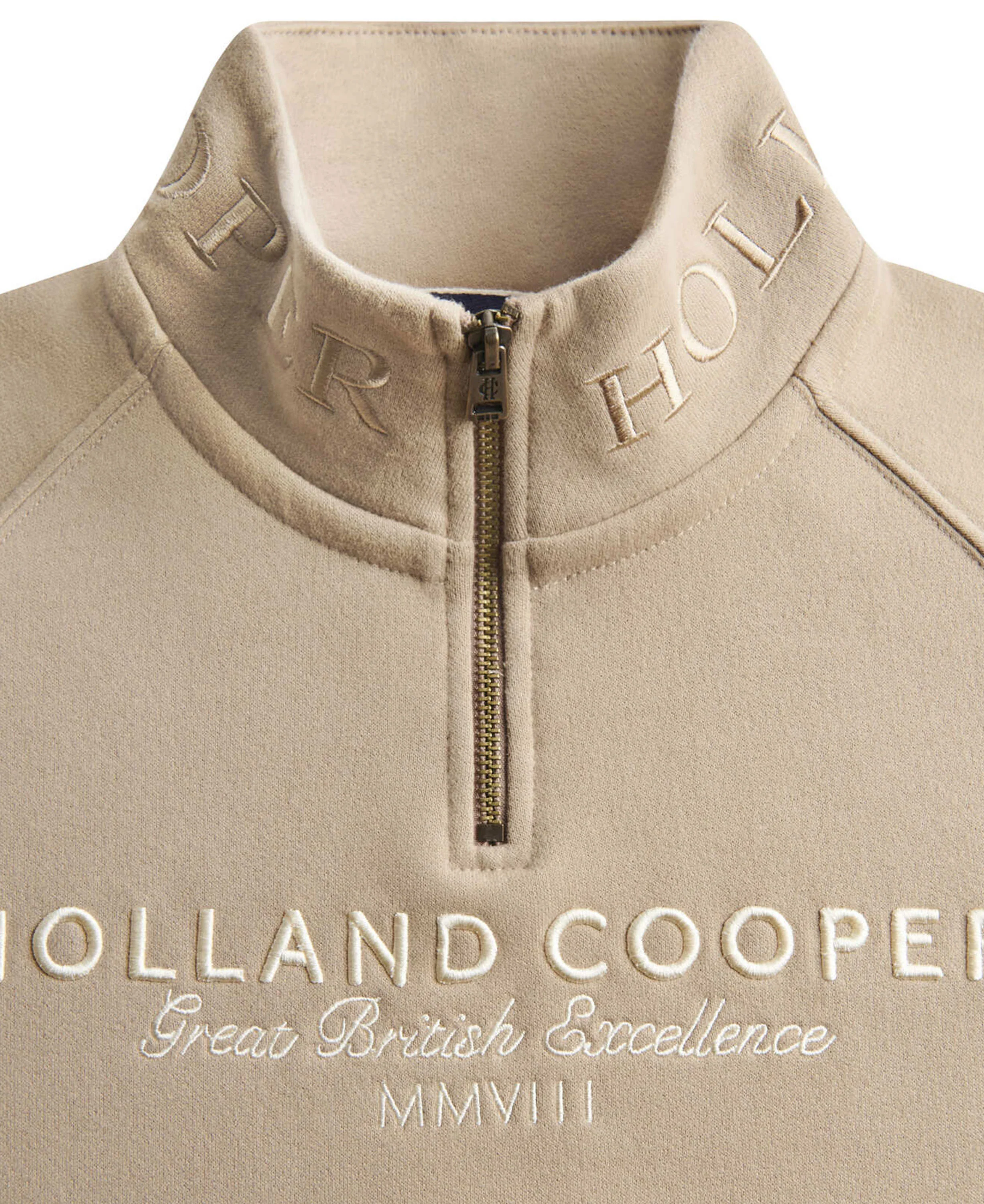 Sporting Goods Zip Henley - Taupe - Image 2