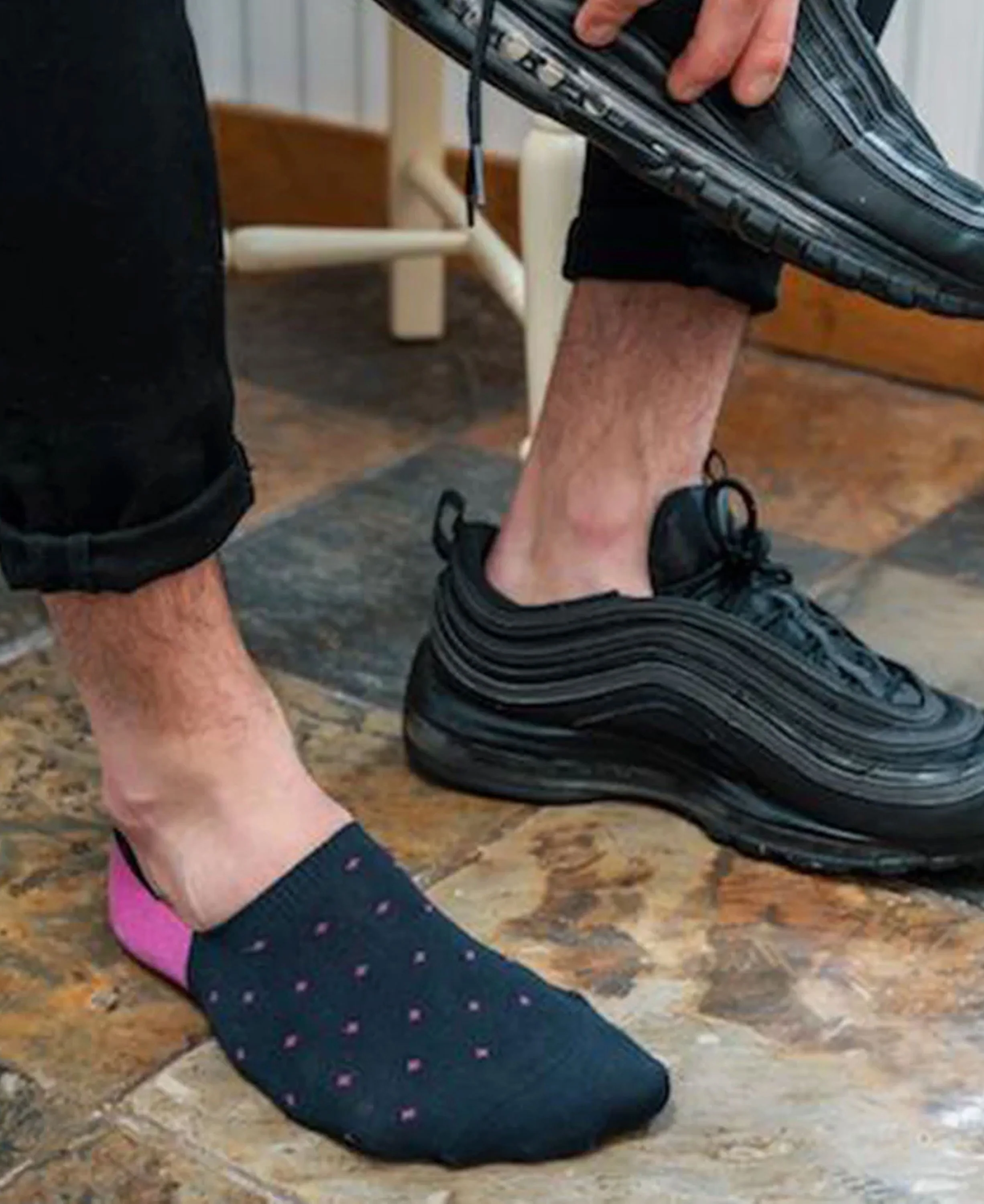 Spotted Socks No Show - Spotted Pink - Image 2