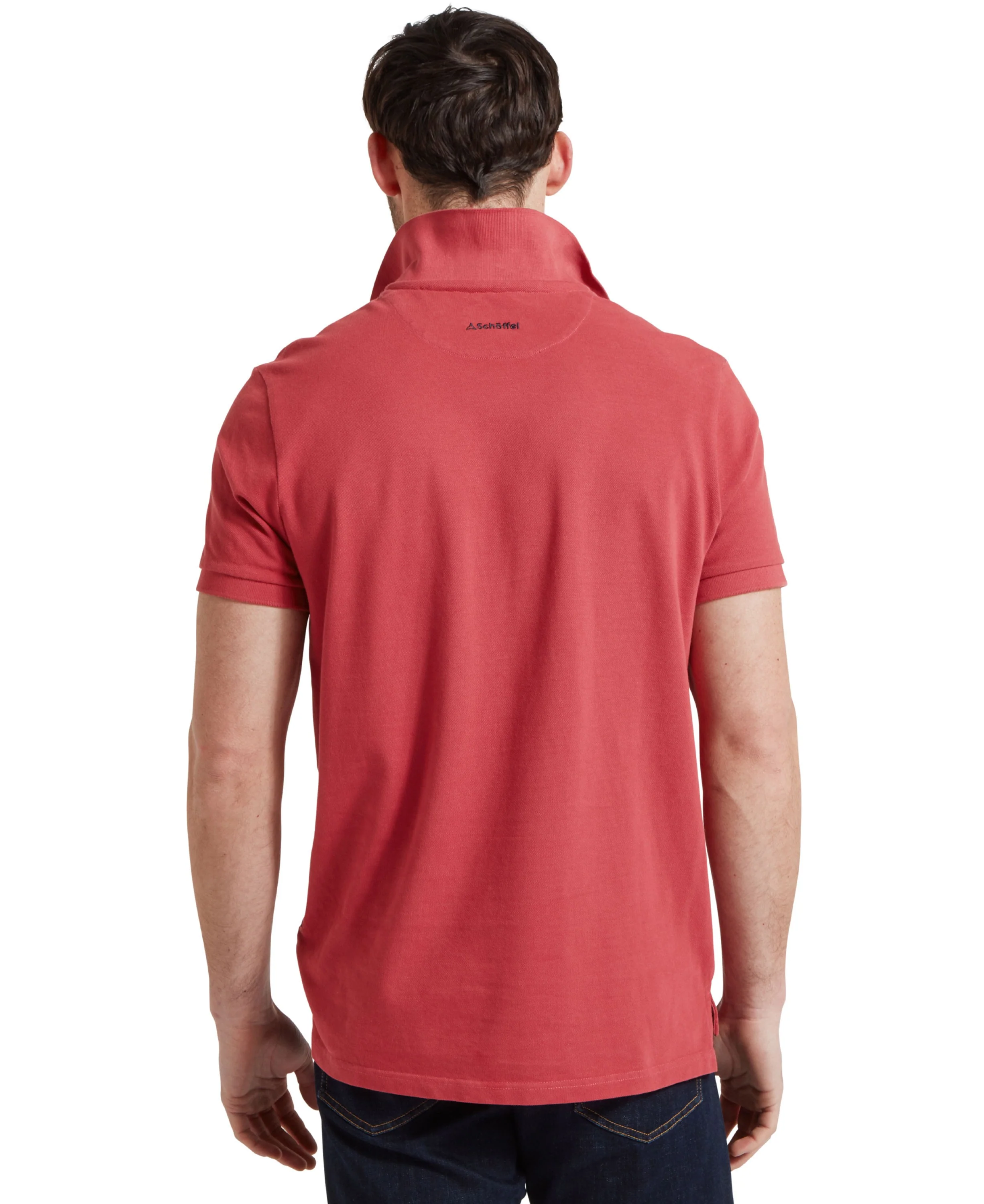 St Ives Garment Dyed Polo Shirt - Slate Red - Image 4
